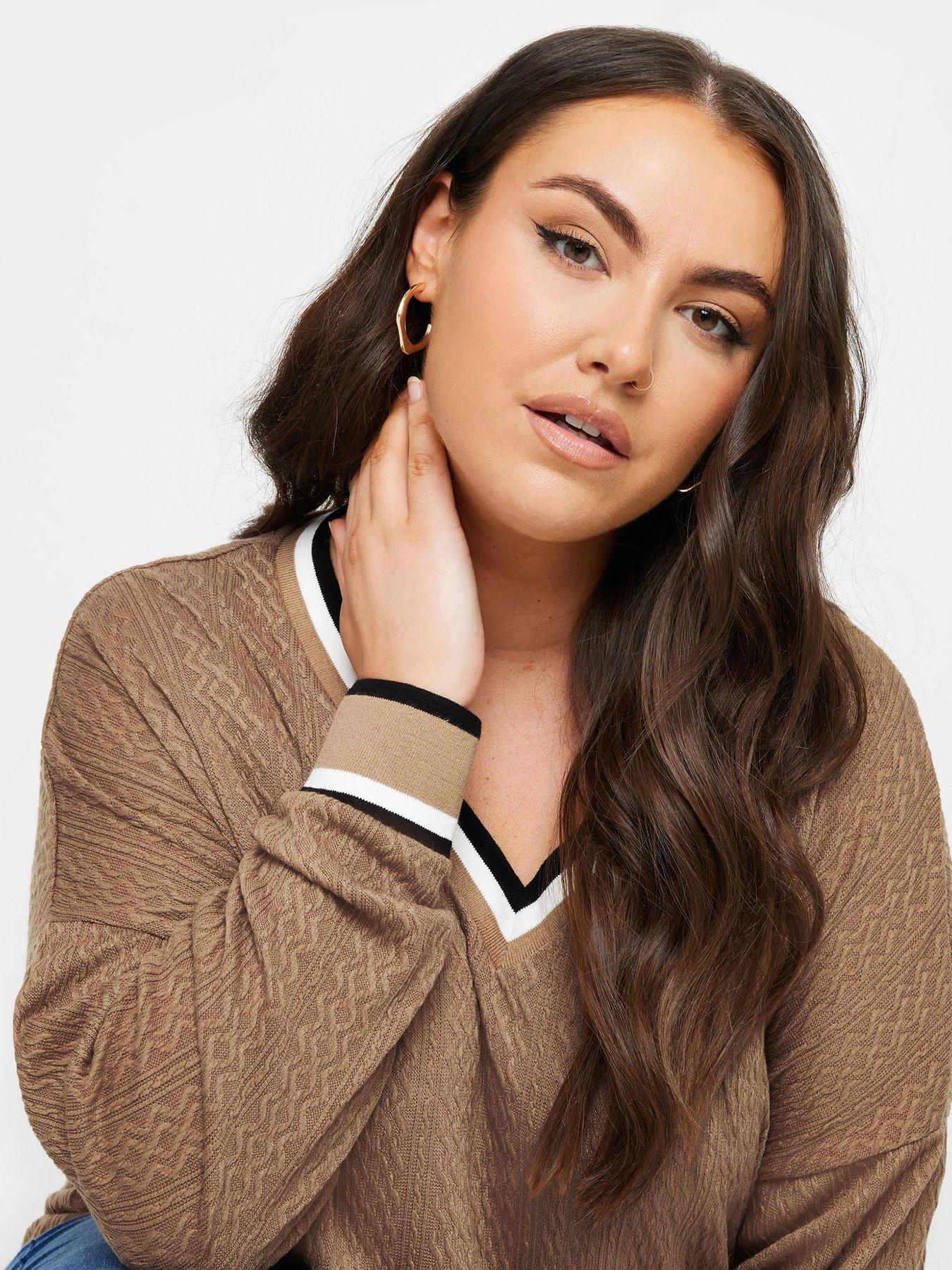 Image 4 of 4 of Yours Curve Structured Sweatshirt - Ivory