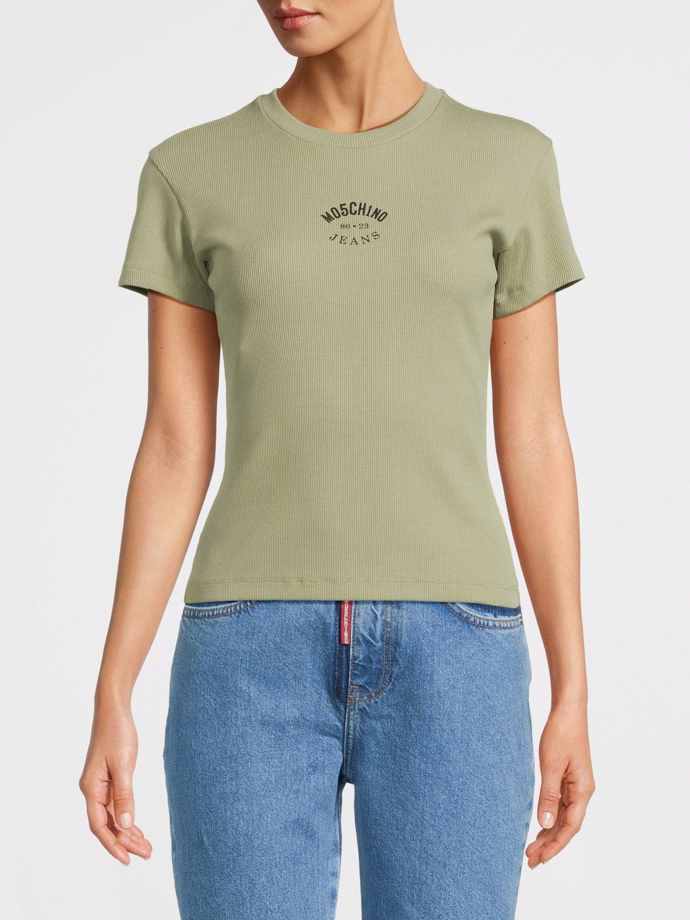 undefined Baby Rib Logo Short Sleeve T-Shirt - Green