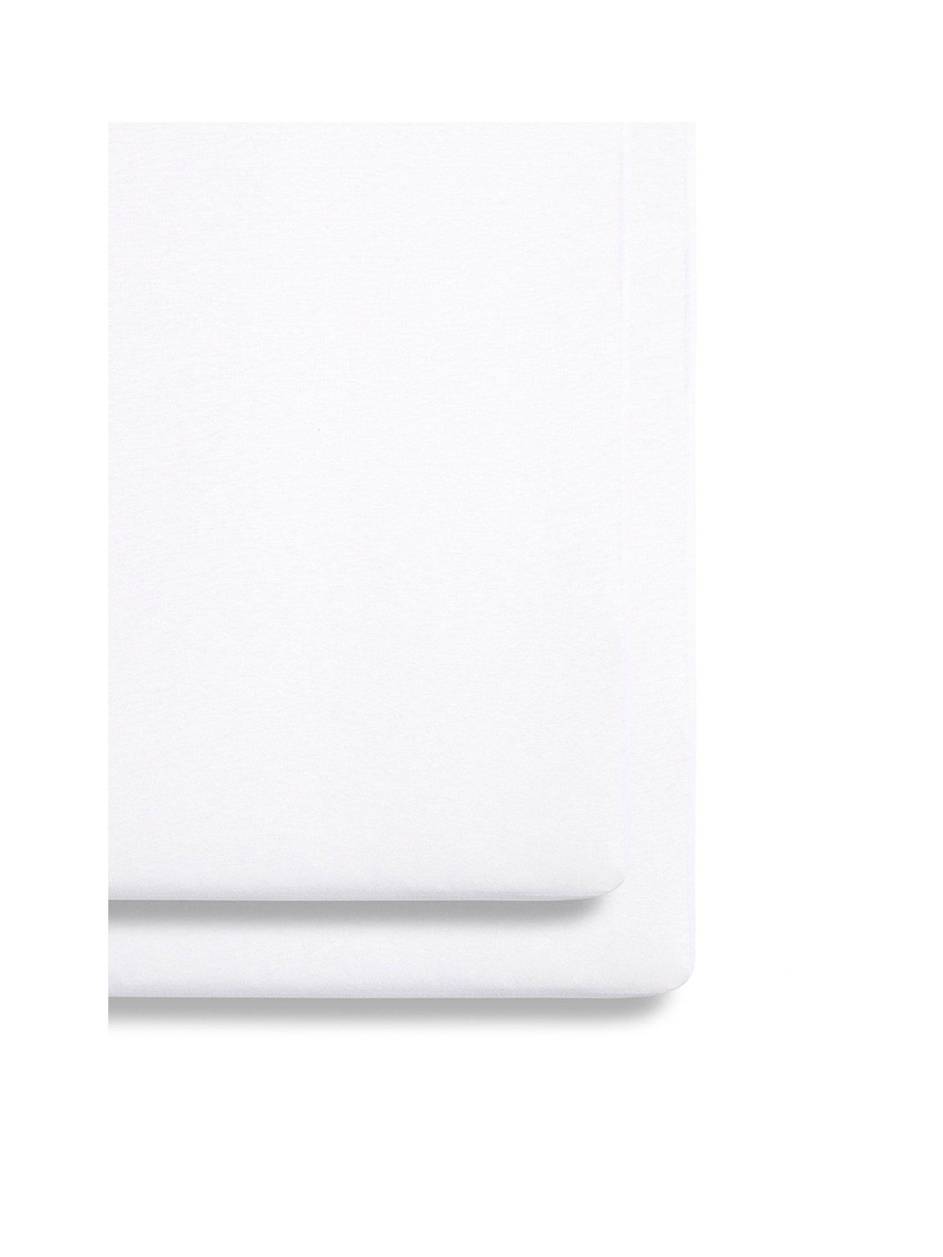Image 2 of 4 of Snuz Crib Twin Pack Fitted Sheets - White