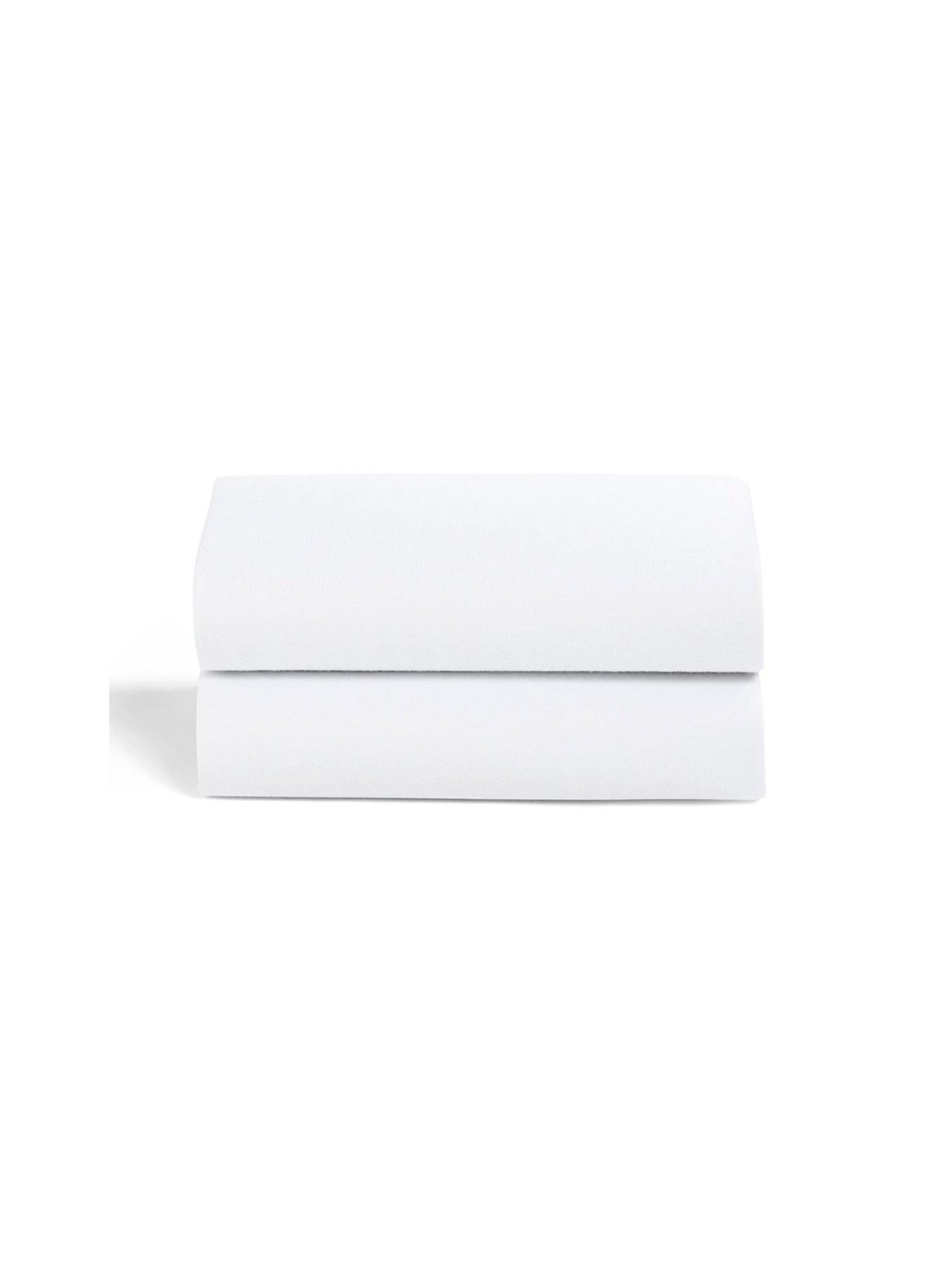 Image 3 of 4 of Snuz Crib Twin Pack Fitted Sheets - White