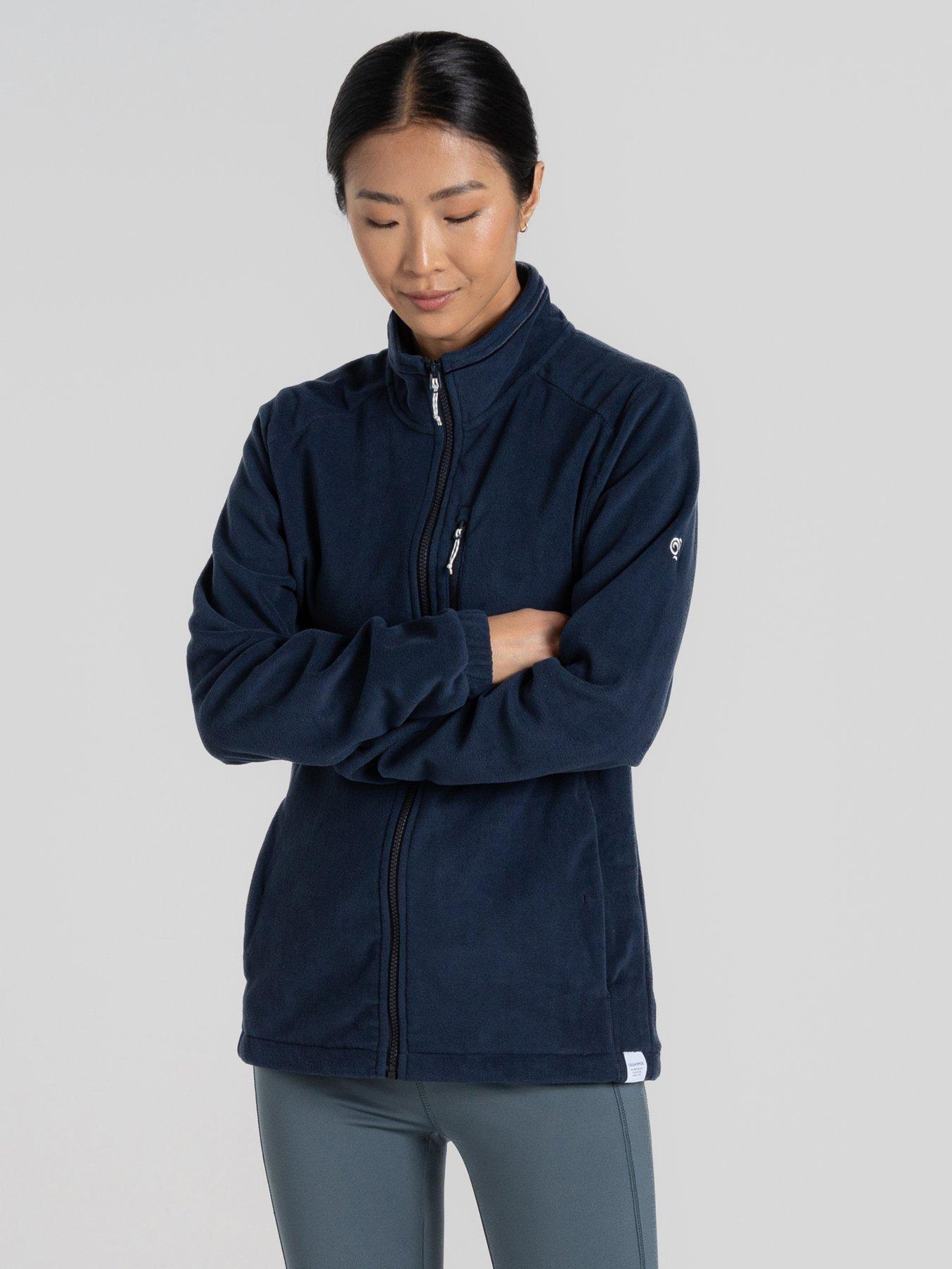craghoppers womens miska plus ii jacket fleece-navy, navy, size 8, women