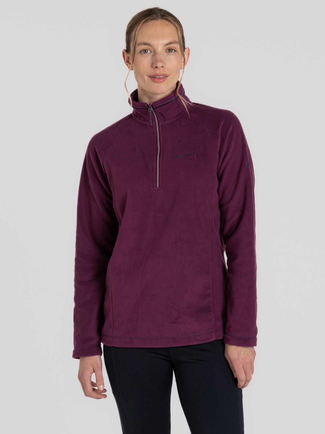 undefined Womens Miska Half Zip Fleece - Burgundy