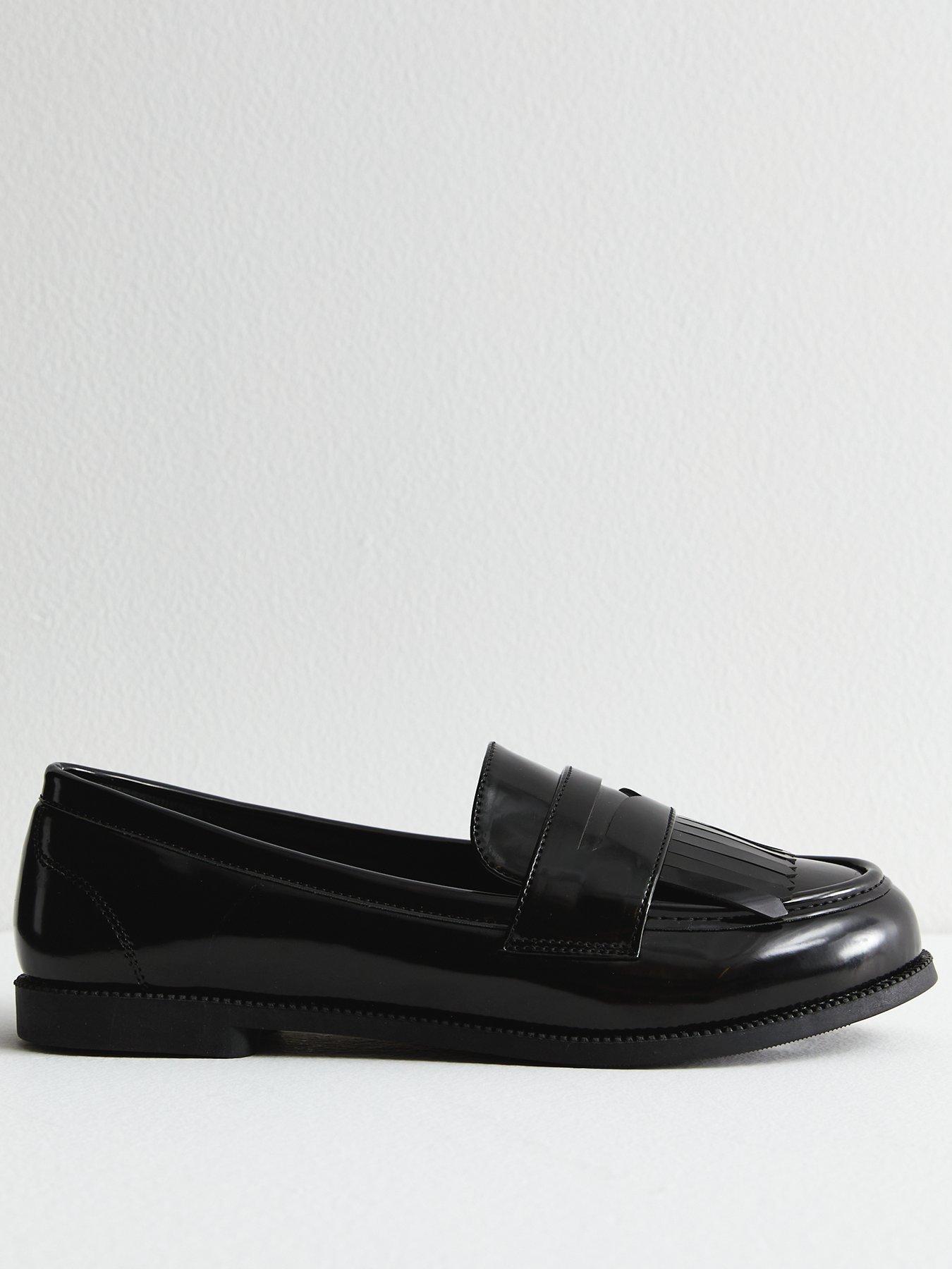 New Look Wide Fit Suede Loafers Black Very