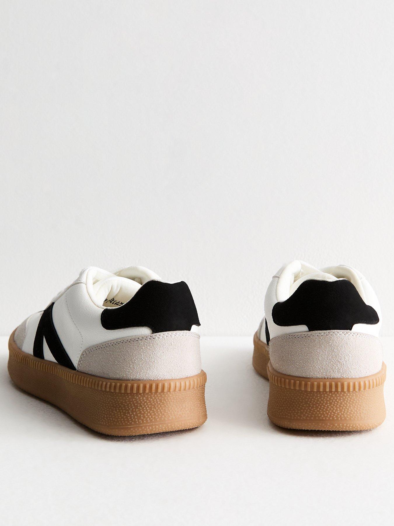 White platform trainers new look sales