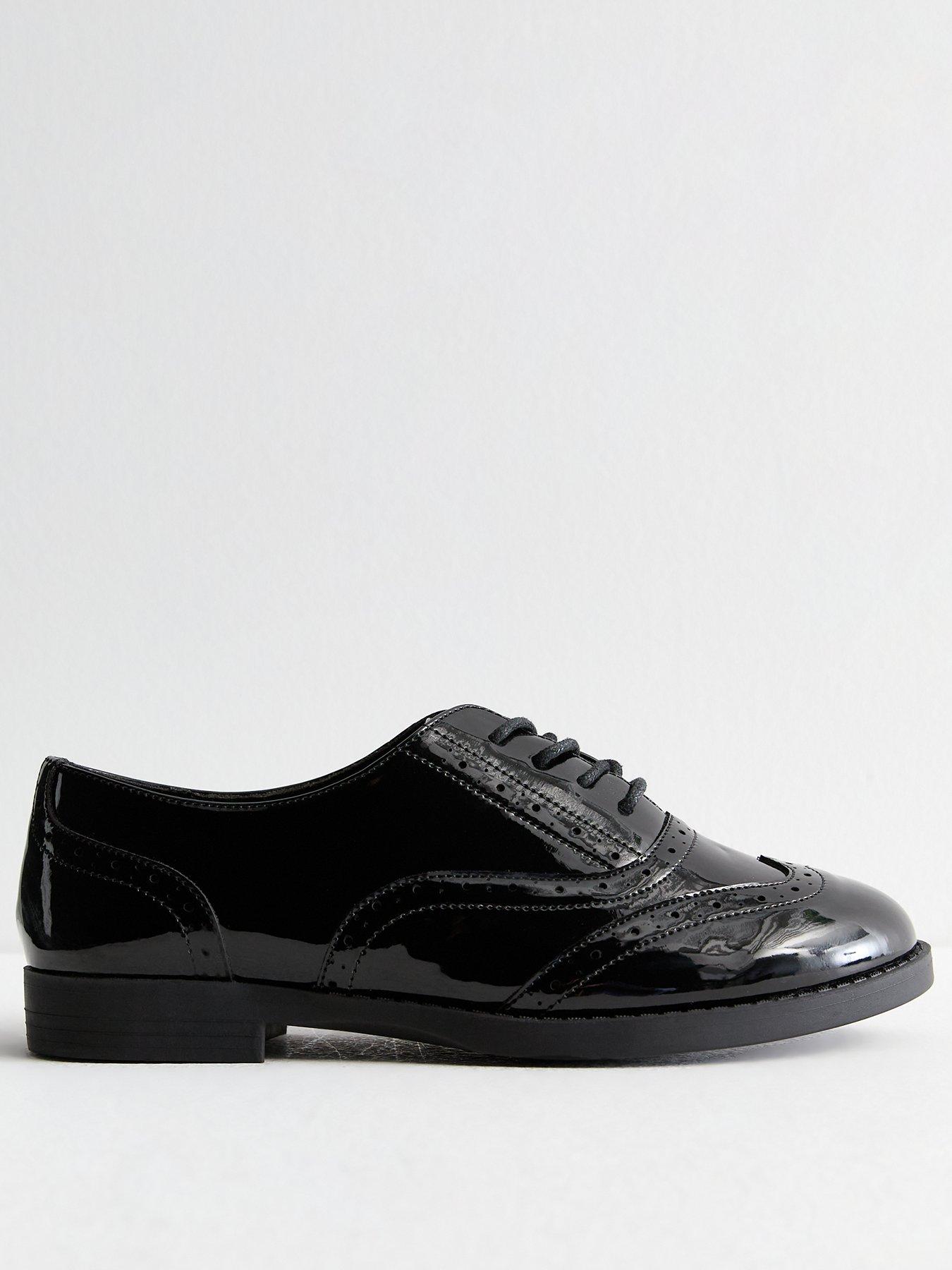 New look black slip on shoes online