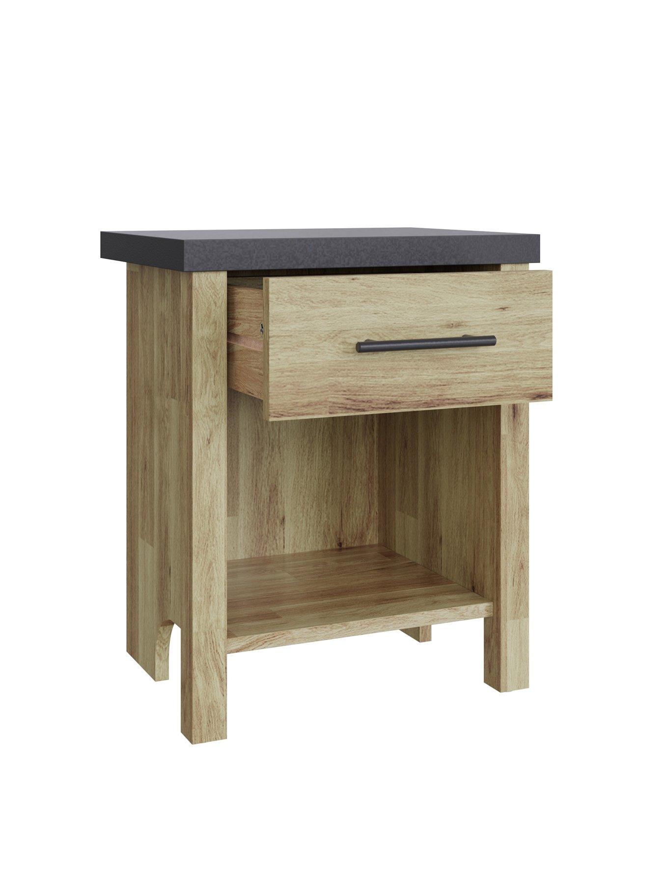 Image 5 of 7 of GFW Cascina 1 Drawer Bedside Table Oak