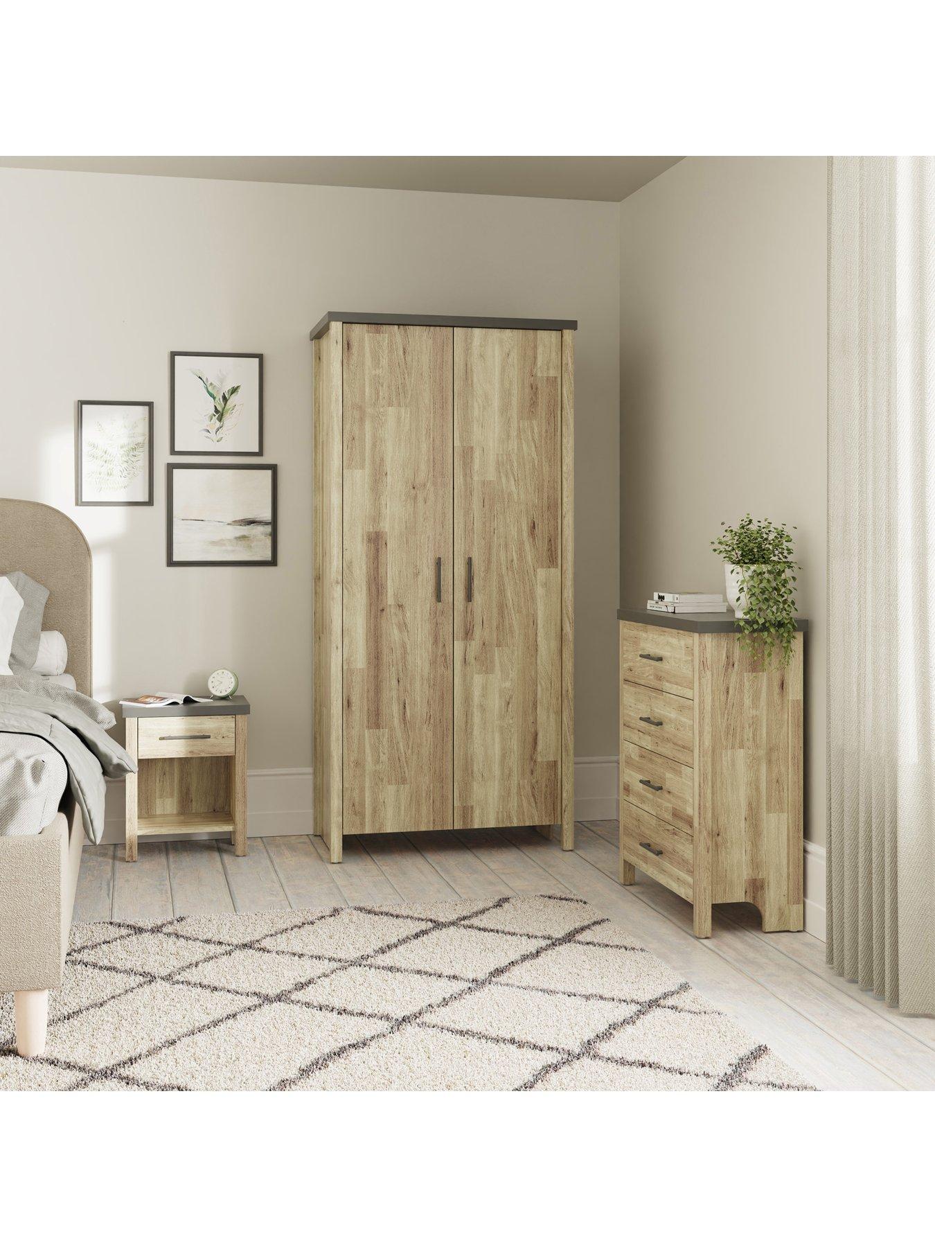 Image 6 of 7 of GFW Cascina 1 Drawer Bedside Table Oak