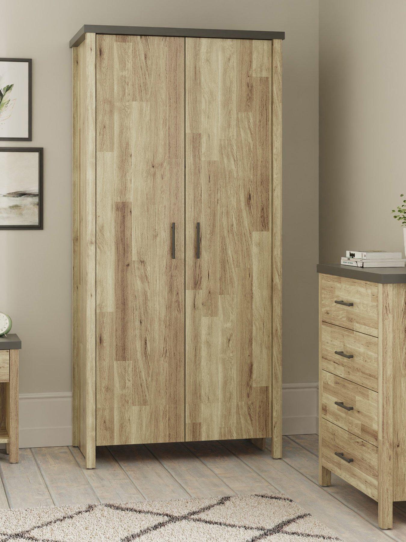 Product photograph of Gfw Cascina 2 Door Wardrobe Oak from very.co.uk