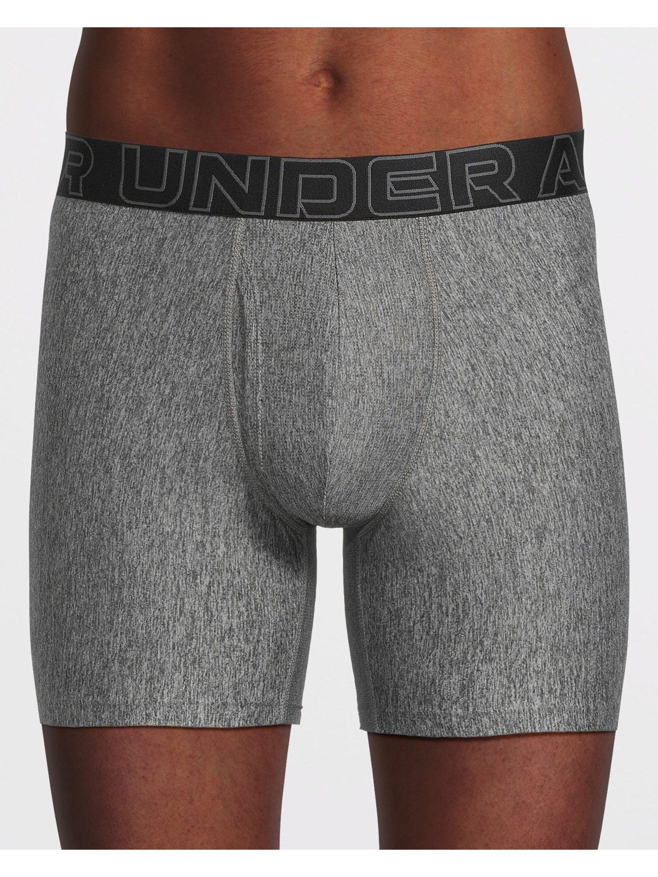 Image 2 of 3 of UNDER ARMOUR Performace Tech 6inch 3pack Boxers - Grey/black/red