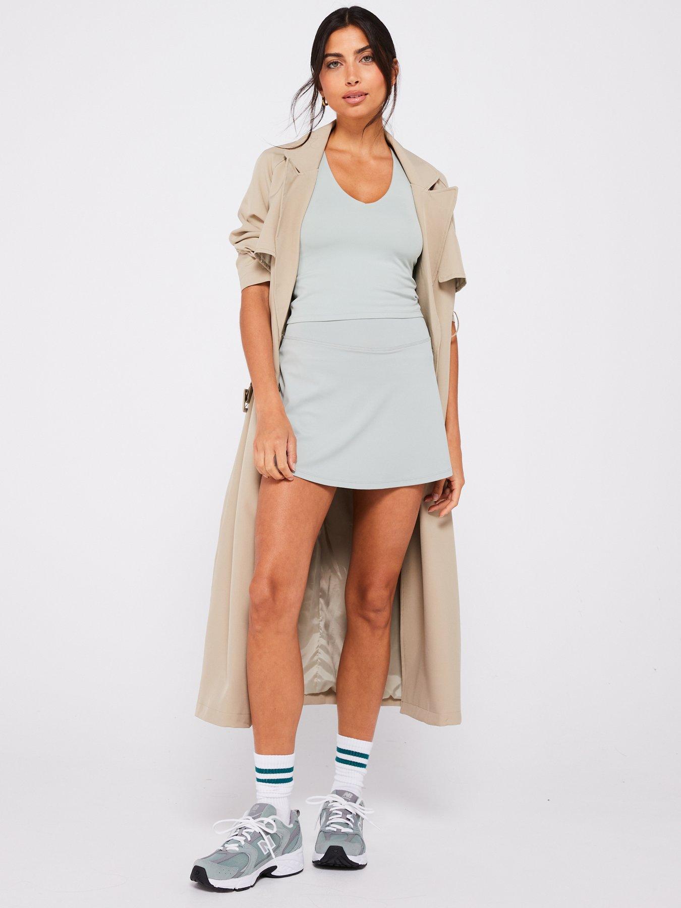 Image 3 of 6 of Girlfriend Collective Women's Training Float Flounce Skort - Grey