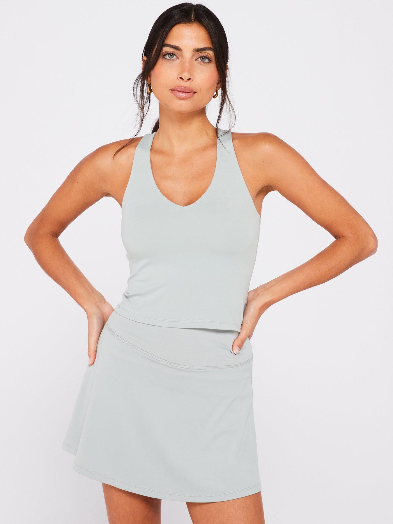 Image 5 of 6 of Girlfriend Collective Women's Training Float Flounce Skort - Grey