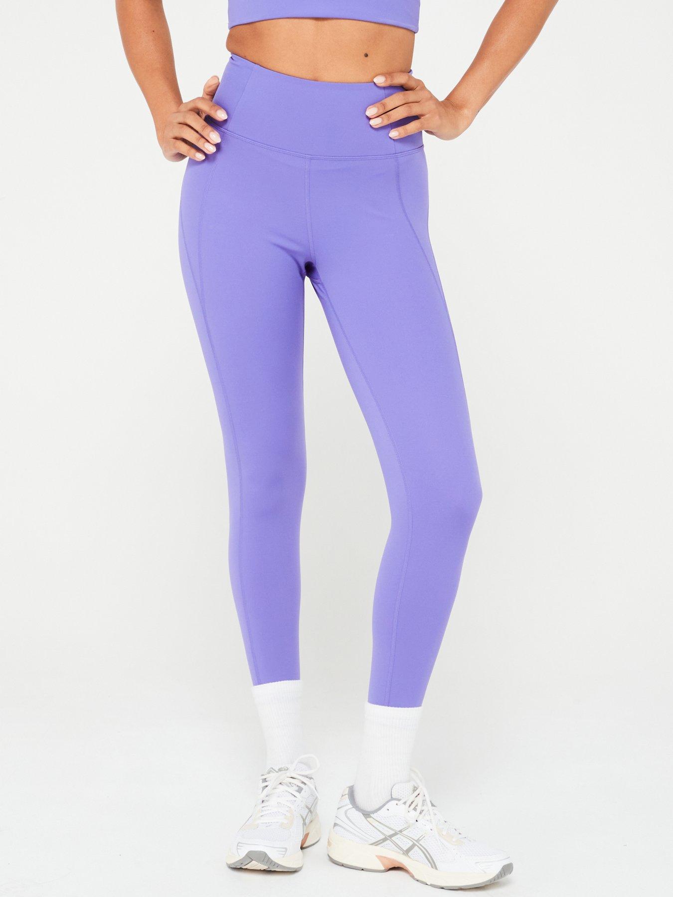 undefined Womens Training Compressive High Rise 7/8 Tights - Purple