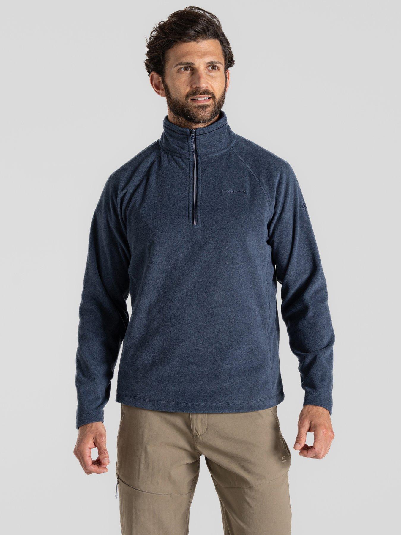 craghoppers mens corey vi half zip fleece-navy, navy, size s, men