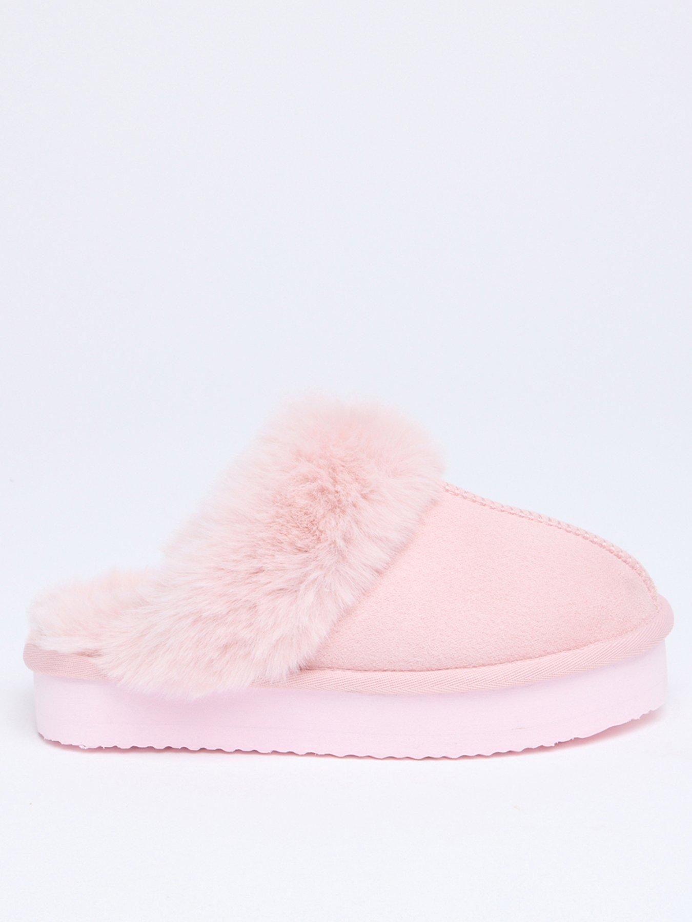 Pink slippers womens store