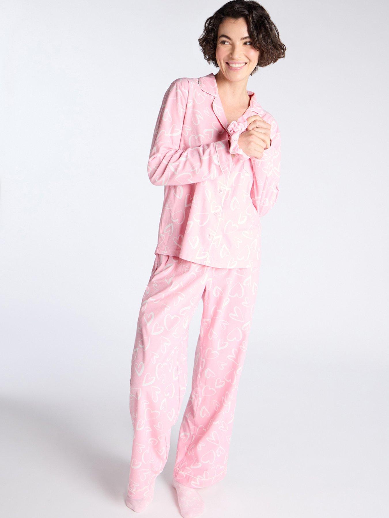 undefined Heart Fleece Pj In A Bag - Pink Mix