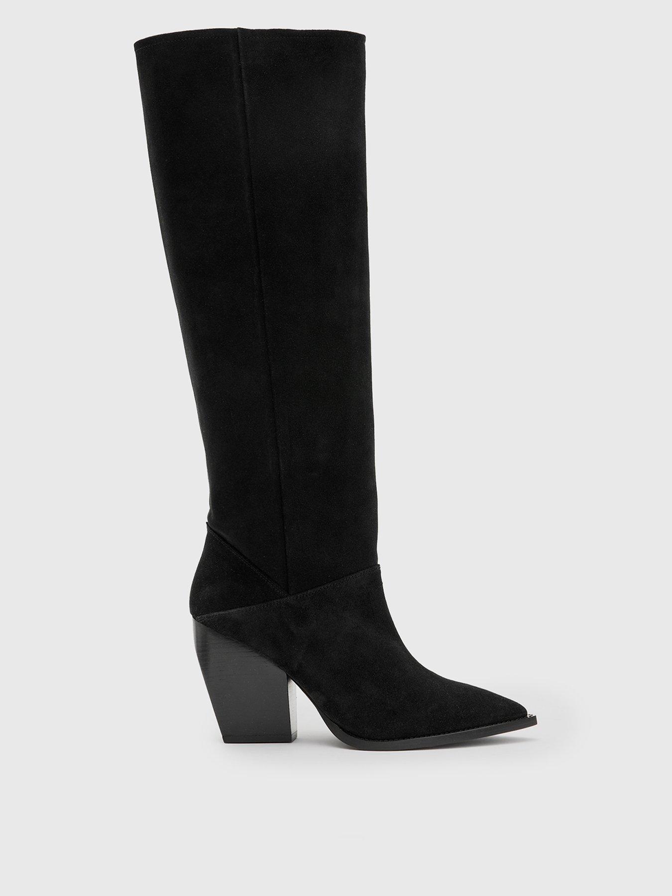 undefined Roberta Suede Boots - Black