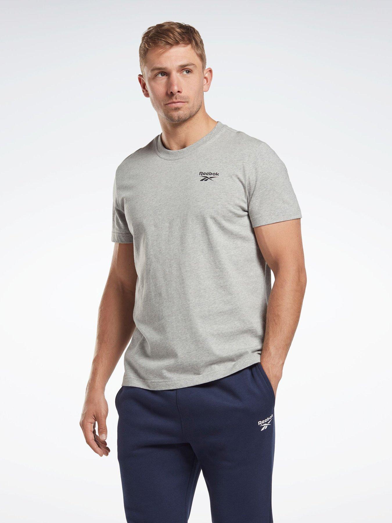 undefined Mens Identity Small Logo T-Shirt - Grey