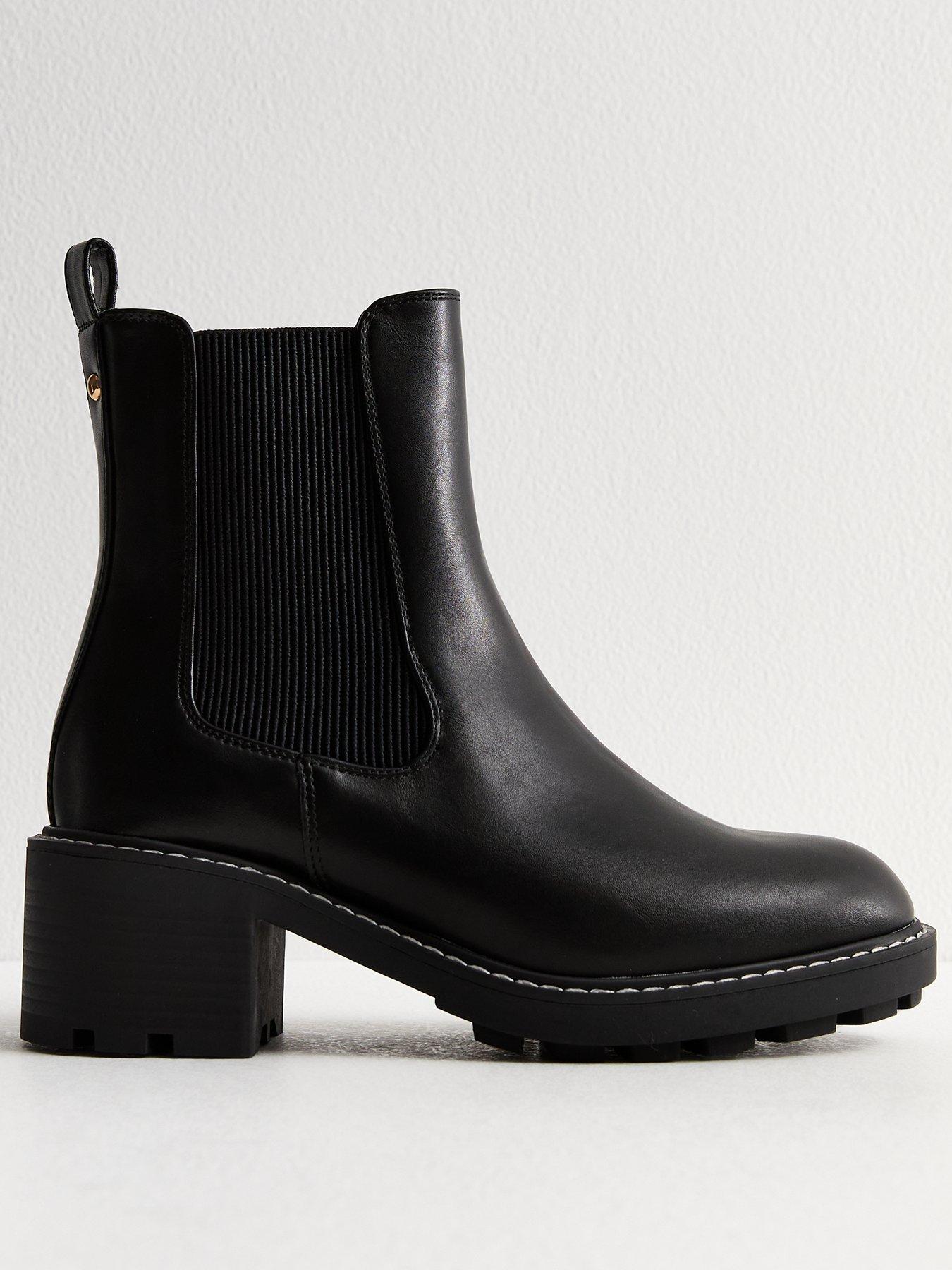 New Look Wide Fit Black Chunky Chelsea Boots Very