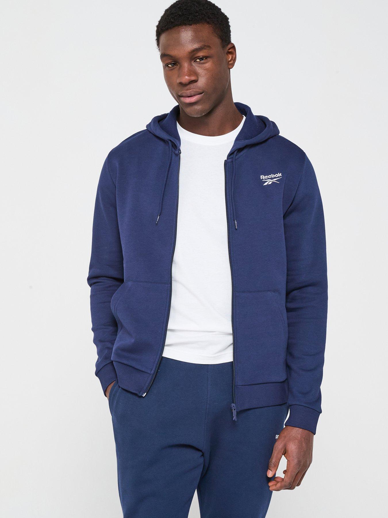 undefined Men's Identity Small Logo Fleece Full-Zip Hoodie - Navy