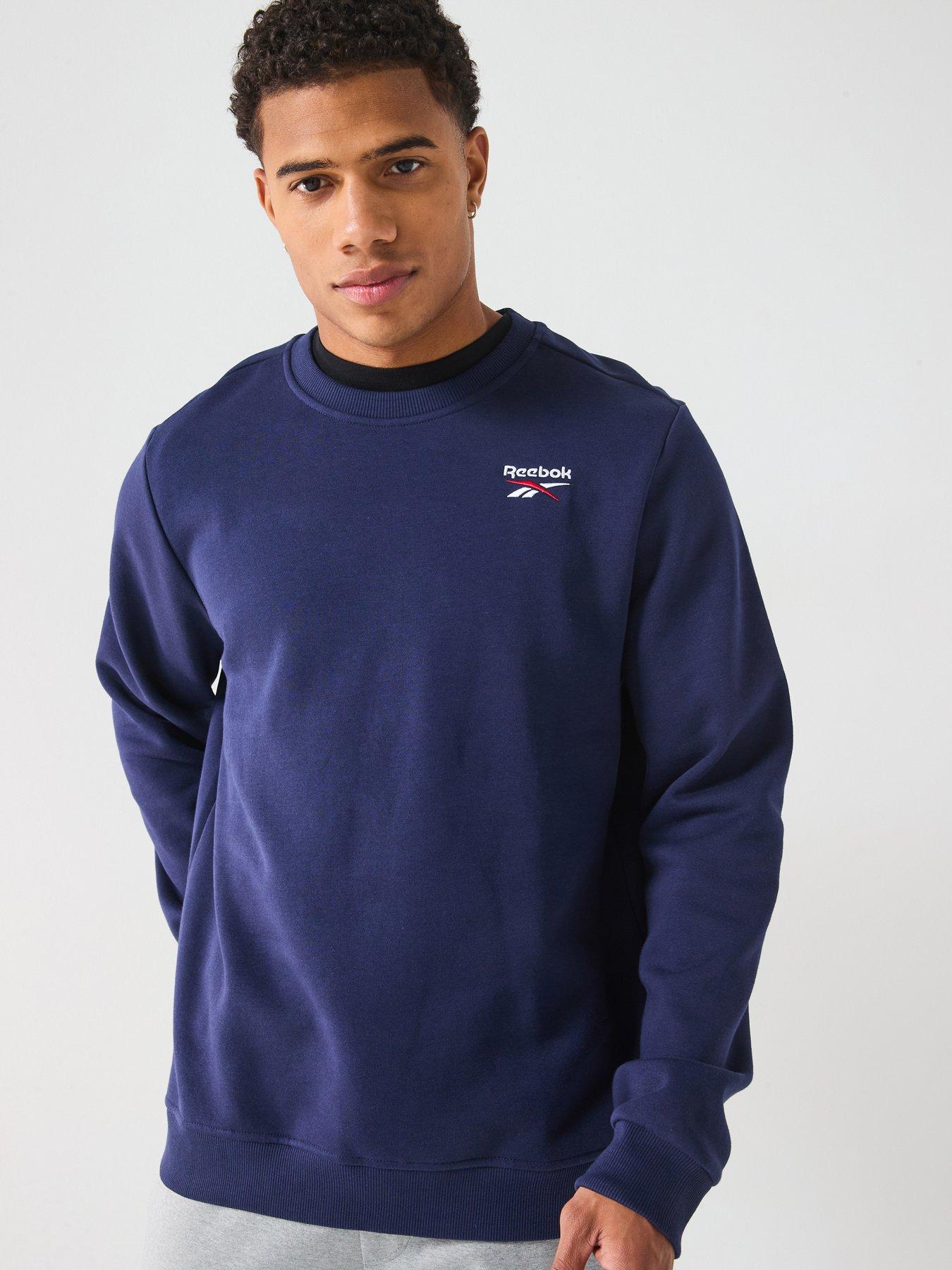 undefined Mens Small Logo Fleece Sweatshirt - Navy