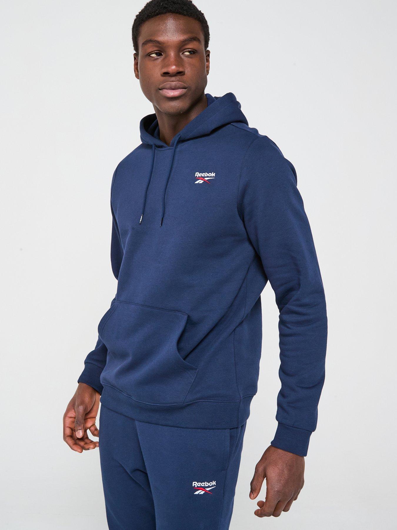 undefined Men's Identity Small Logo Fleece Hoodie - Navy
