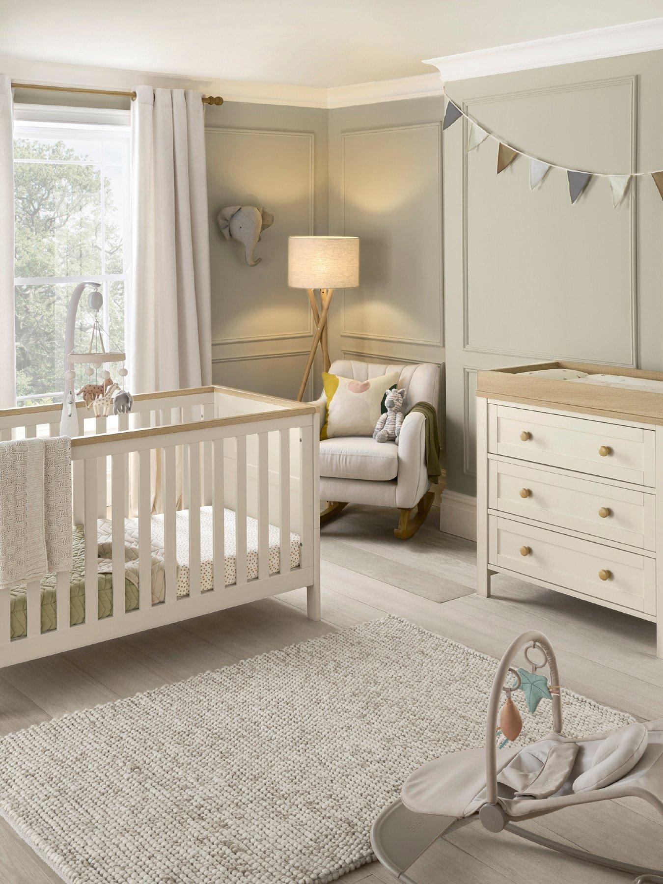 Product photograph of Mamas Papas Wedmore 2 Piece Cotbed Set- Pebble from very.co.uk