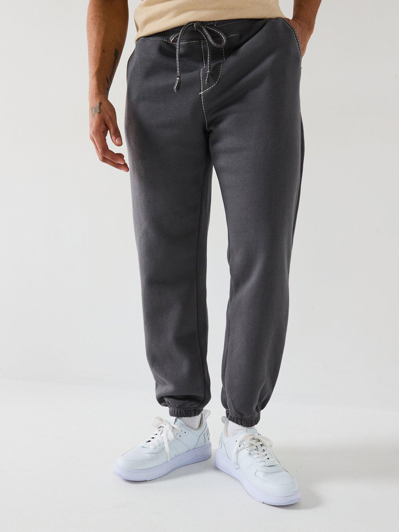 undefined Big T Cuff Joggers - Grey