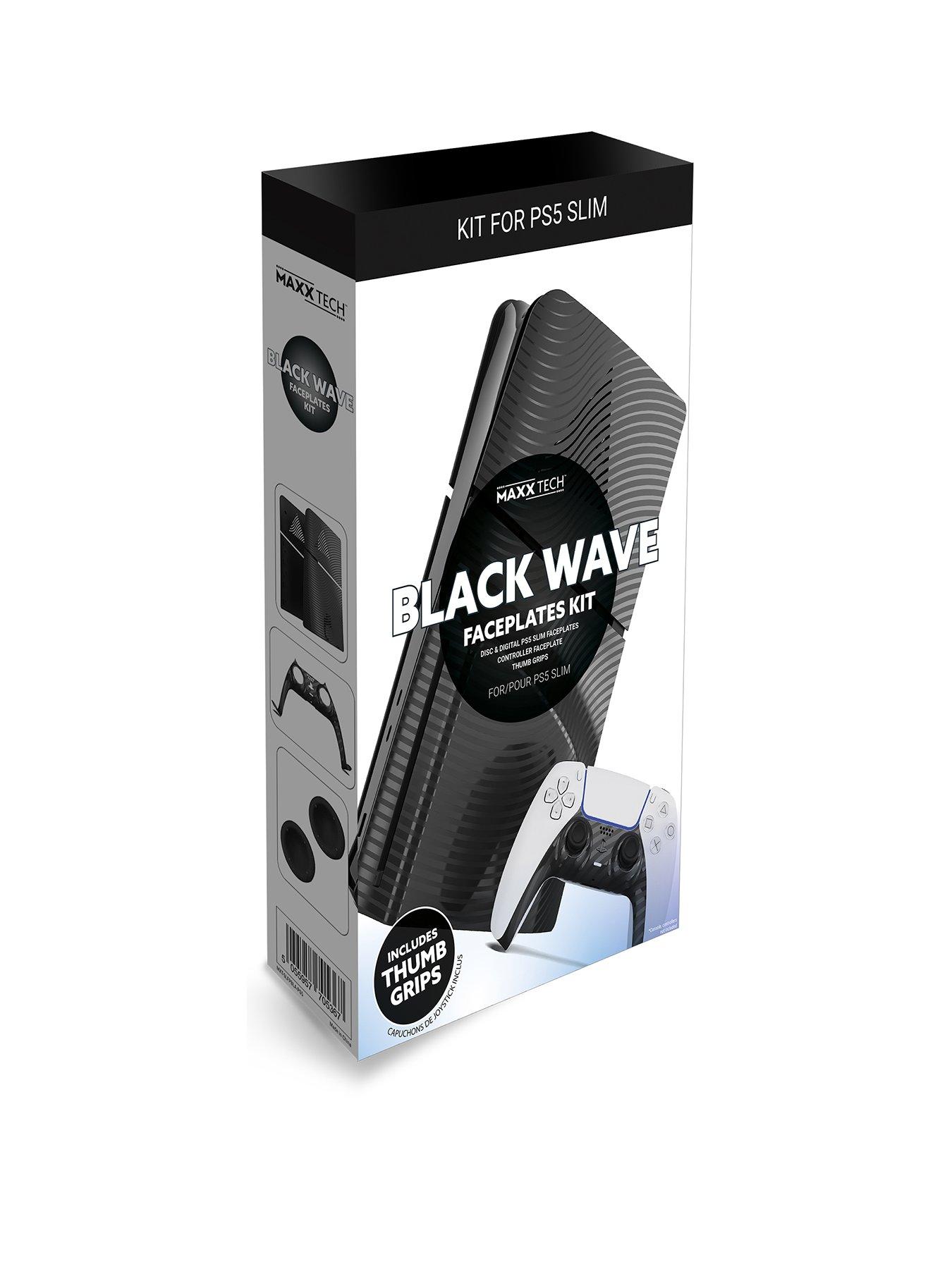 Image 2 of 4 of Maxx Tech PS5 Slim Faceplates + Controller Faceplates - Black