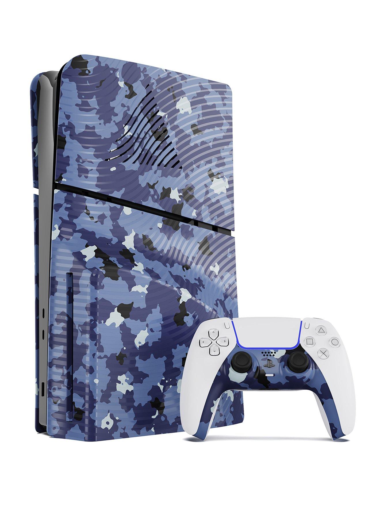 Image 3 of 4 of Maxx Tech PS5 Slim Faceplates + Controller Faceplates - Camo Blue