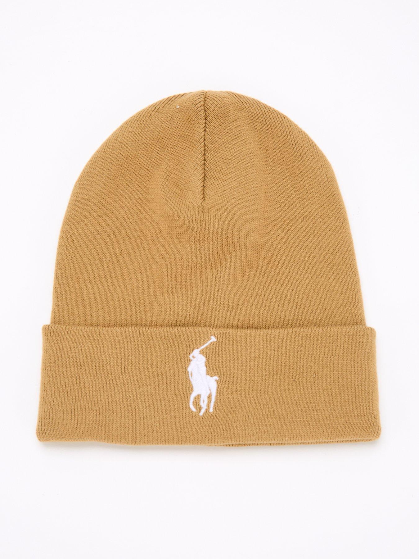 undefined Pima Cotton Big Logo Beanie Hat - Dark Brown