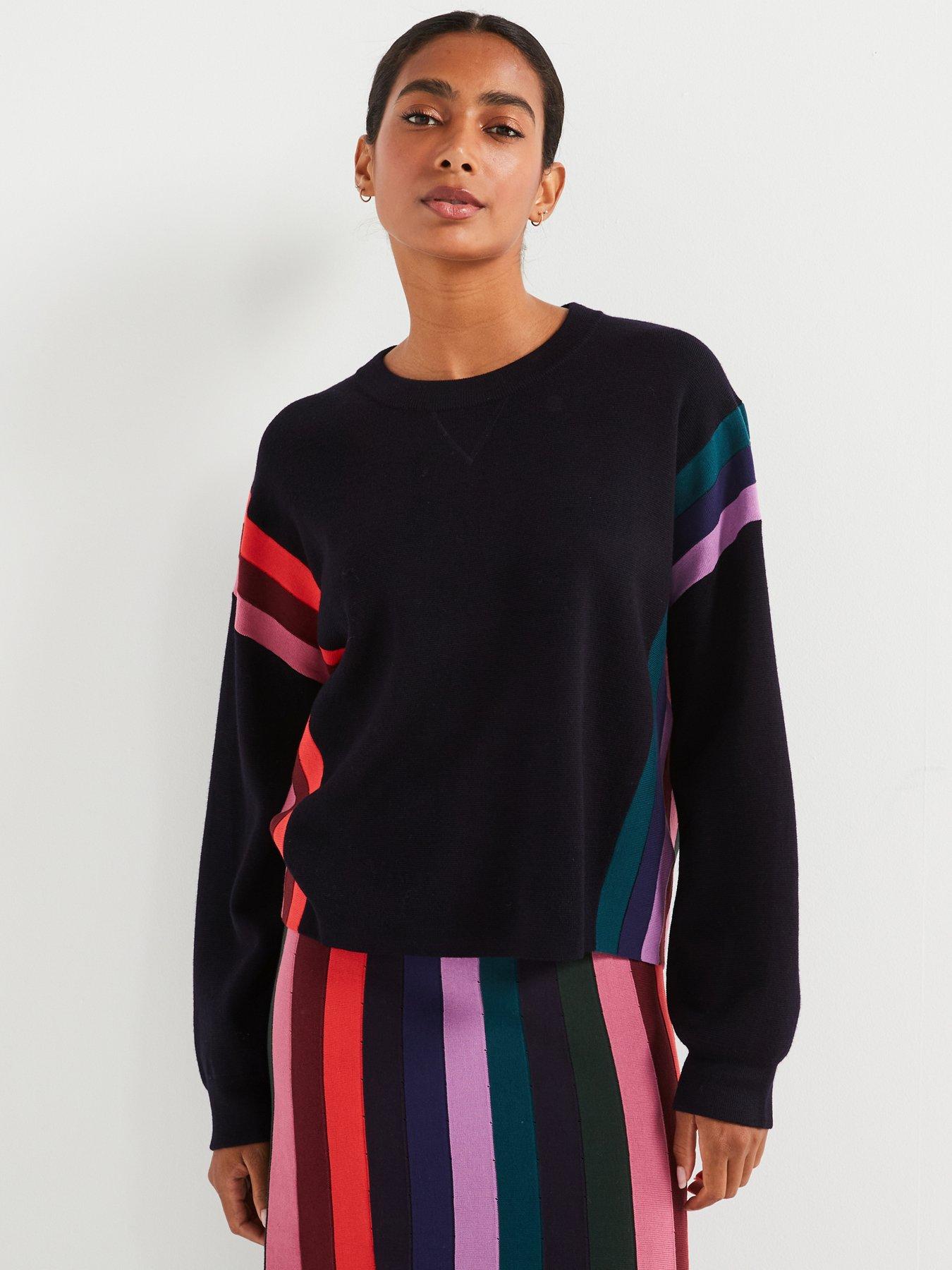 undefined Side Stripe Jumper - Blue