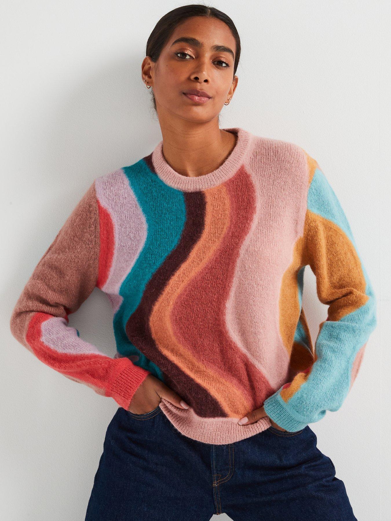 undefined Swirl Stripe Jumper - Multi