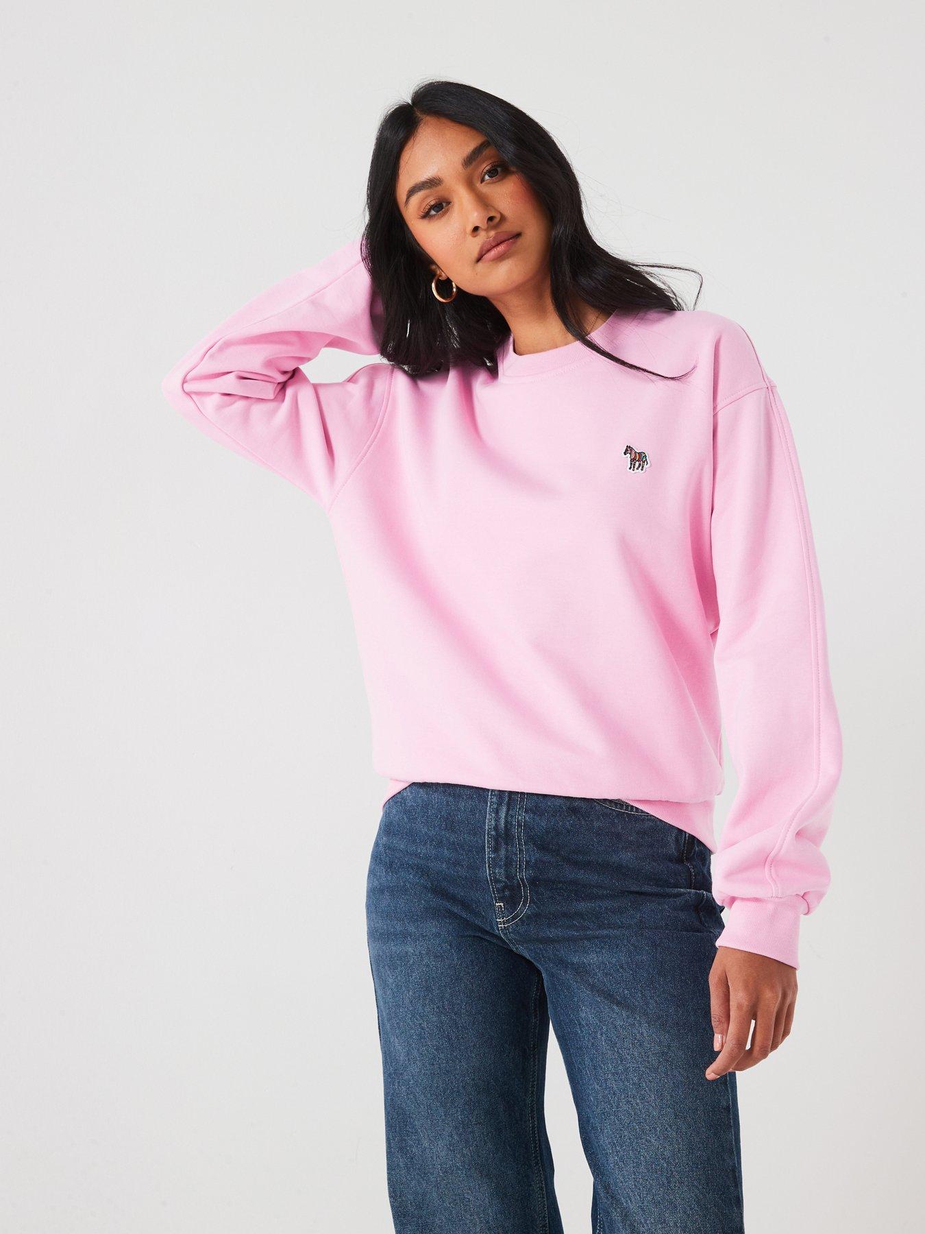 PS PAUL SMITH Zebra Crew Neck Sweatshirt Pink Very