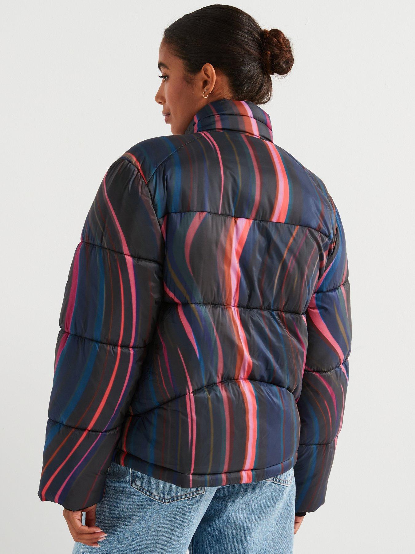 Image 2 of 5 of PS PAUL SMITH Swirl Print Padded Coat - Blue