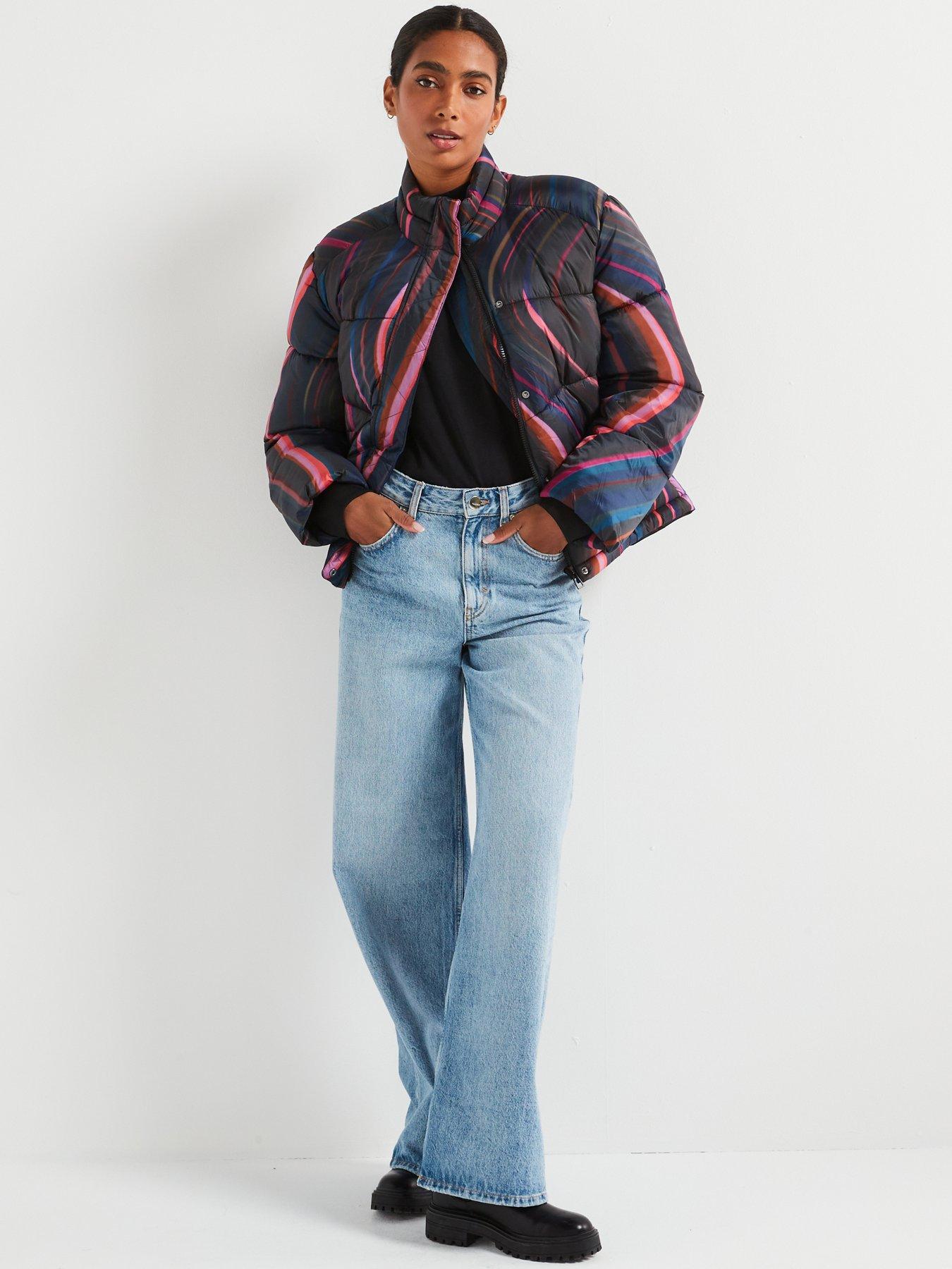 Image 3 of 5 of PS PAUL SMITH Swirl Print Padded Coat - Blue