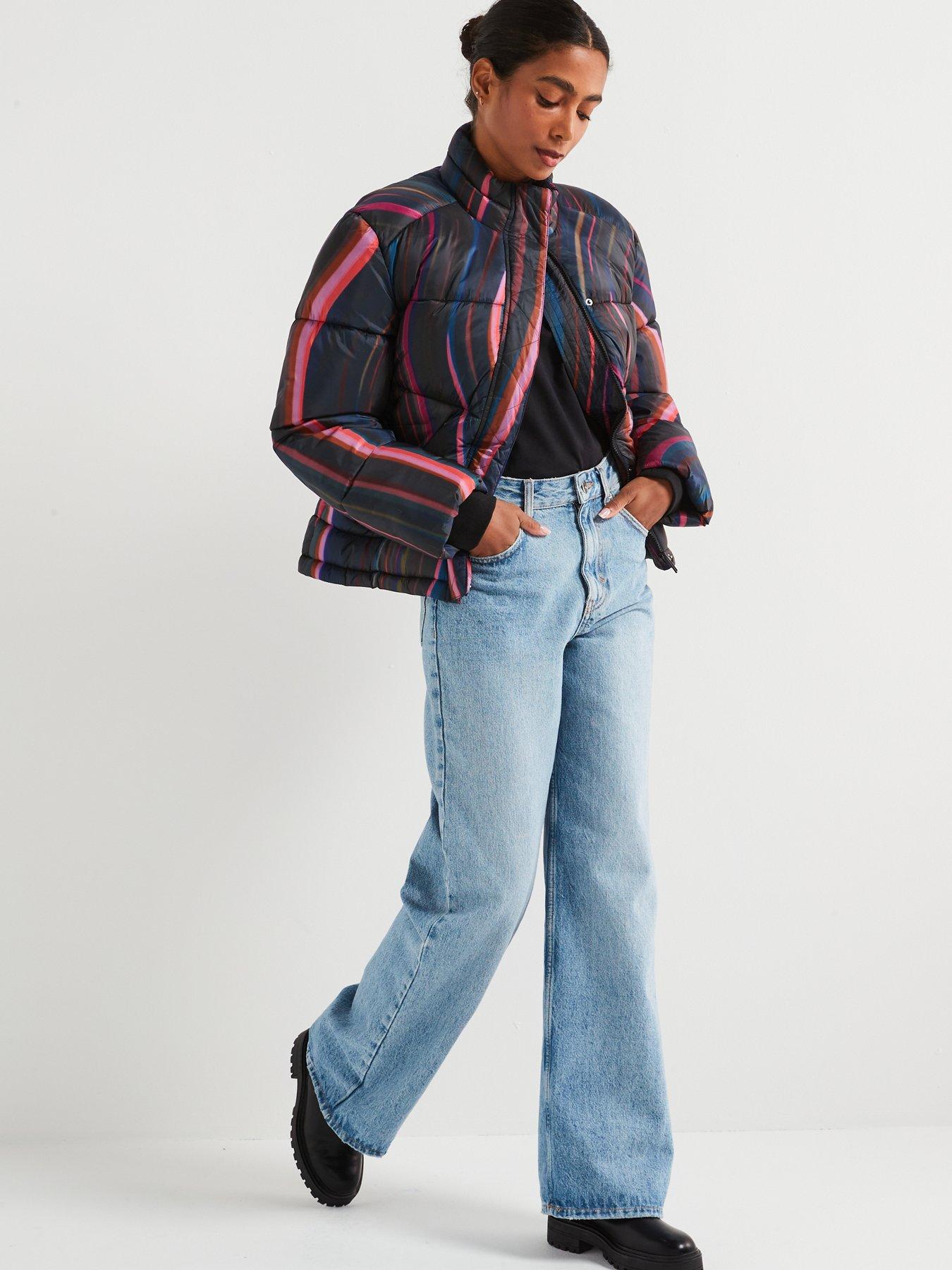 Image 5 of 5 of PS PAUL SMITH Swirl Print Padded Coat - Blue