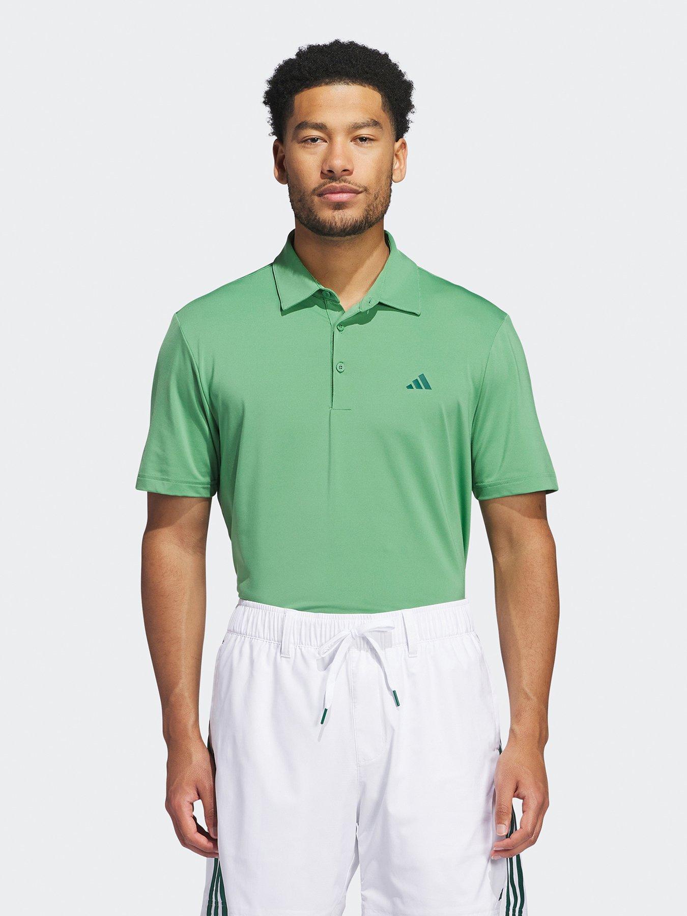 adidas mens golf ultimate365 solid left chest polo-green
