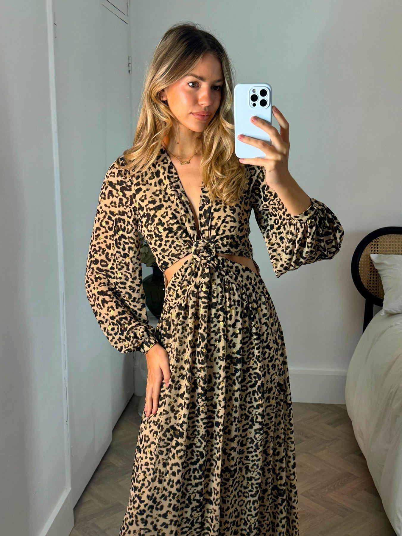 Style Cheat Animal Print Cut Out Maxi Dress - Multi | Very
