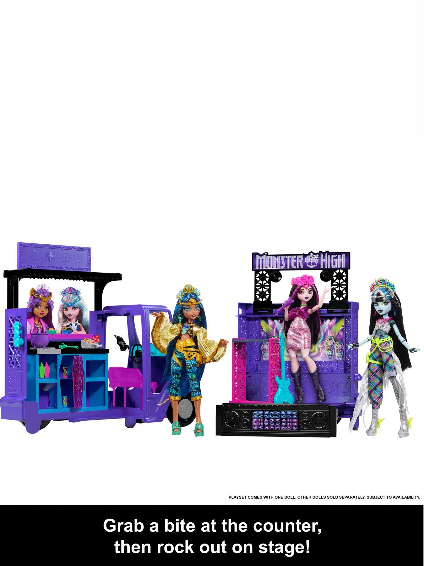 Monster High Draculaura Doll and Fangtastic Rockin Food Truck Playset Very