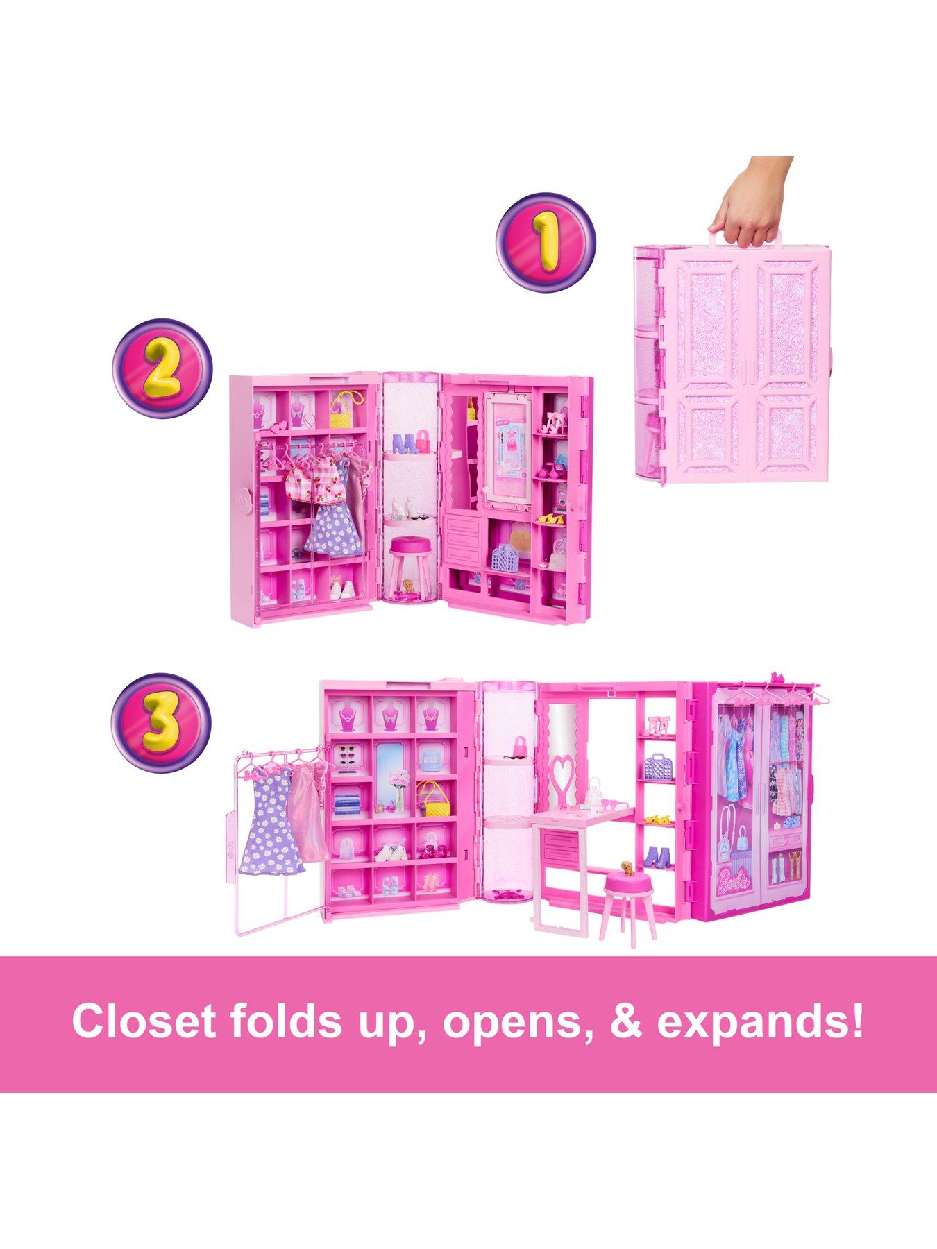 Barbie Dream Closet Toy Playset with Fashion Doll Accessories Very