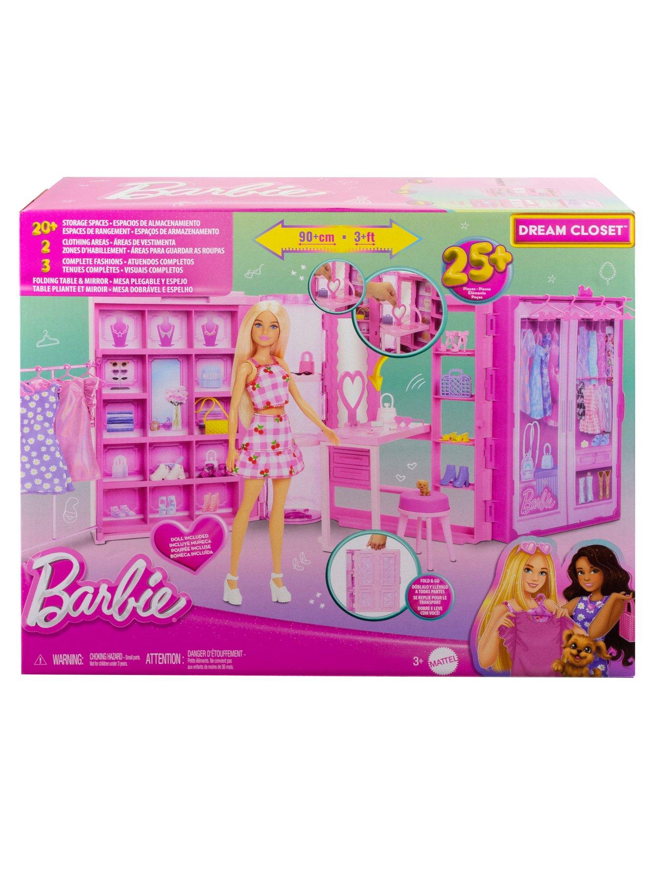 Barbie Dream Closet Toy Playset with Fashion Doll Accessories Very