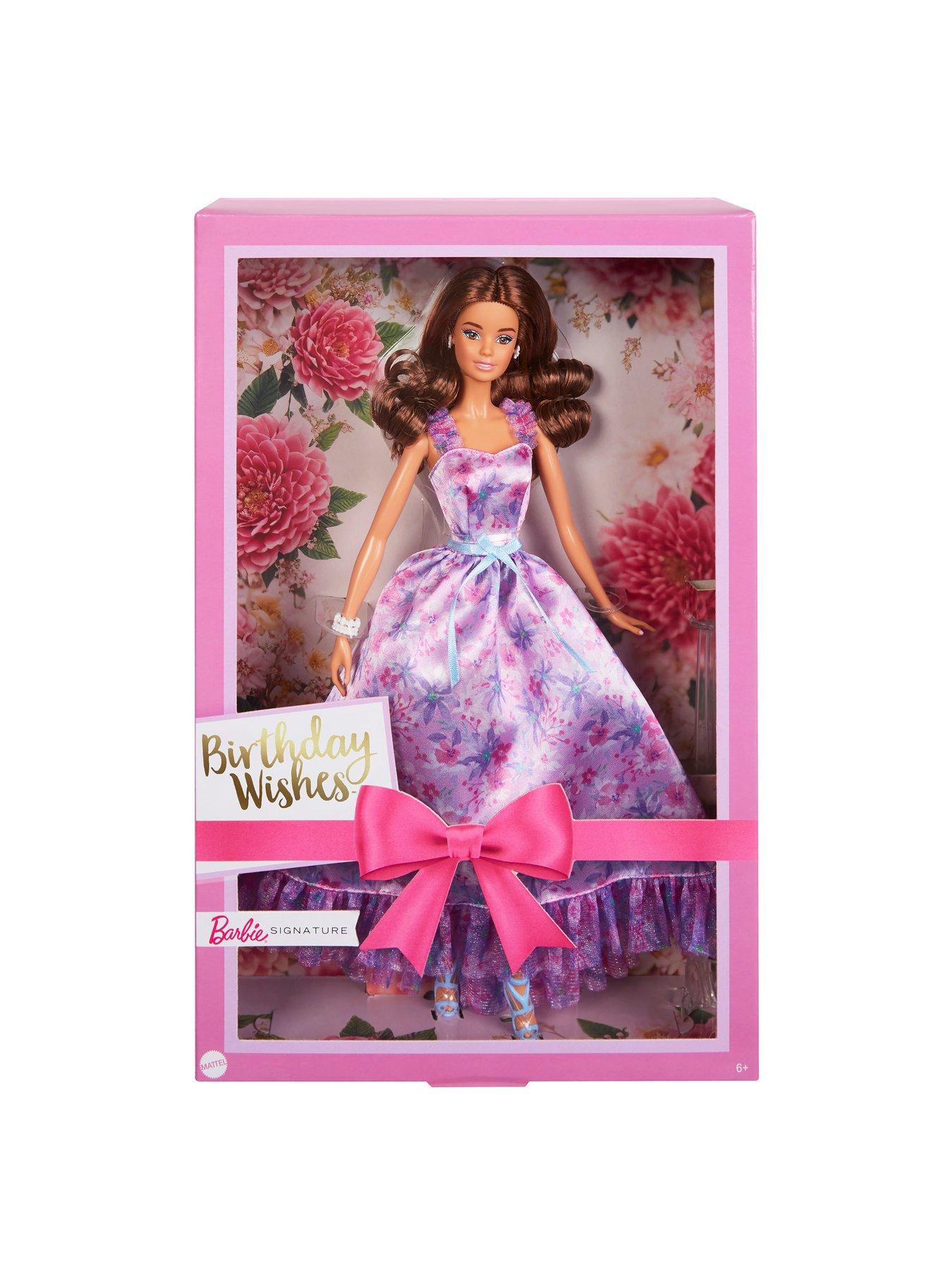 Barbie Signature Birthday Wishes Collectible Doll in Lilac Dress with Giftable Packaging Very