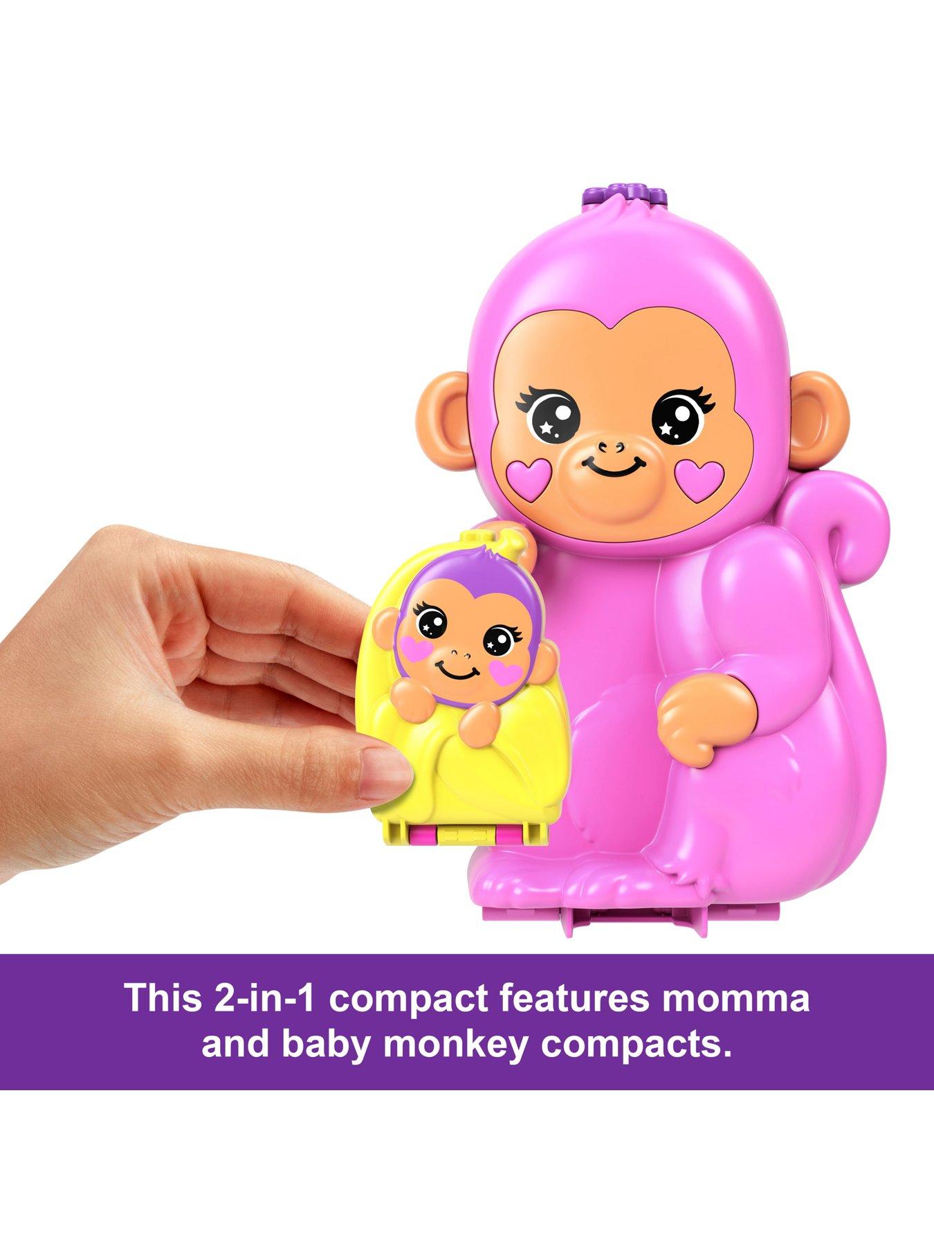 Image 3 of 8 of Polly Pocket Momma Monkey &amp; Baby Playset