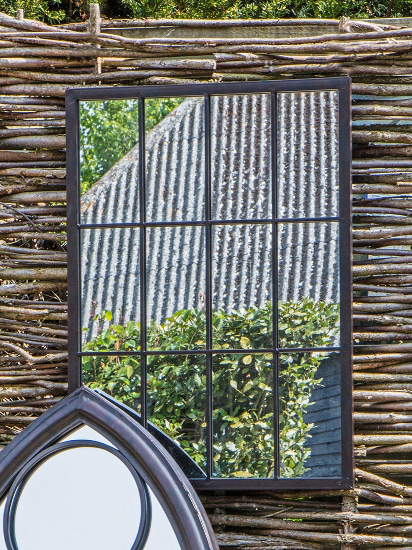 Product photograph of Gallery Zanetti Outdoor Mirror Noir 500x25x700mm from very.co.uk