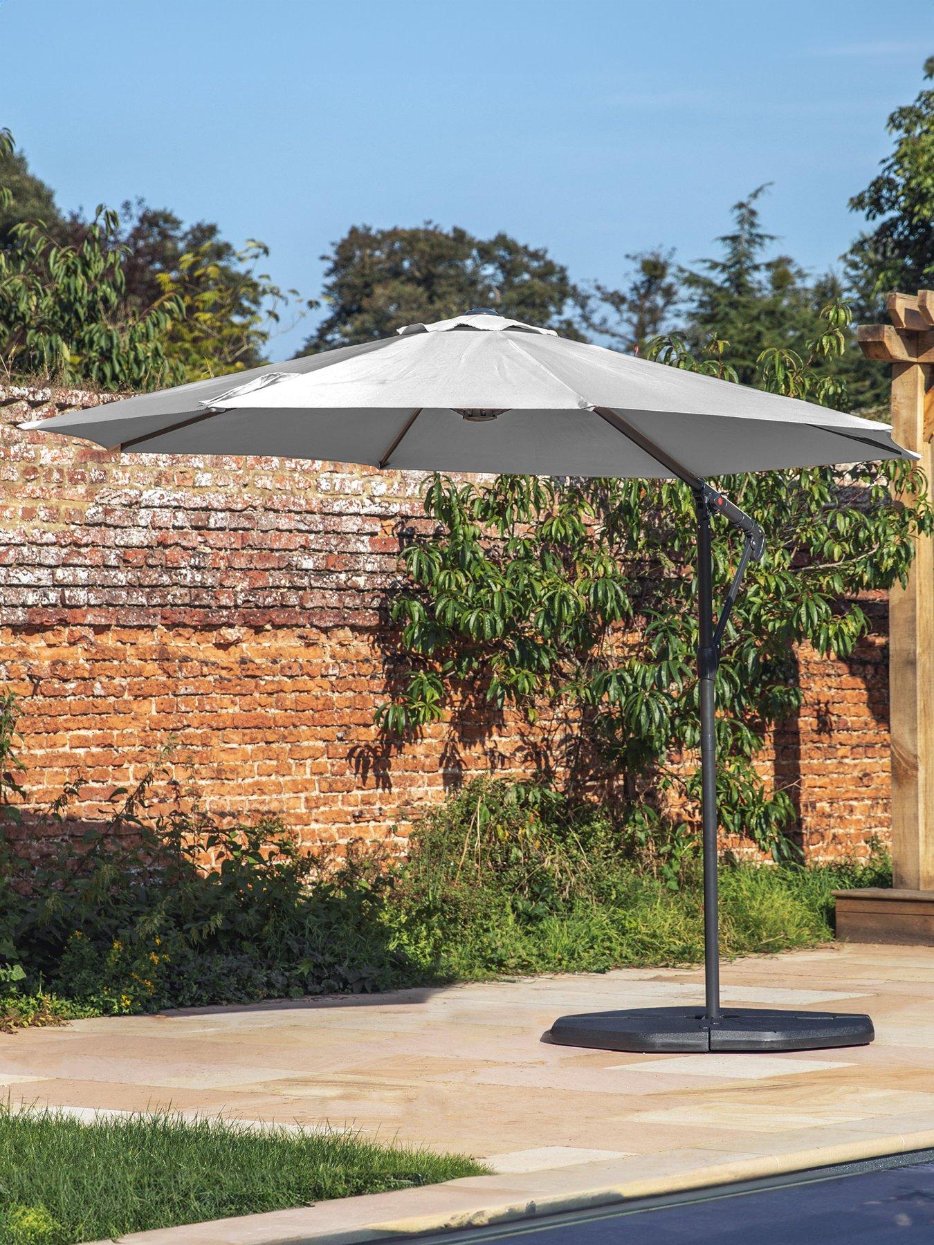 Product photograph of Gallery Vazzano 3m Cantilever Parasol Grey from very.co.uk