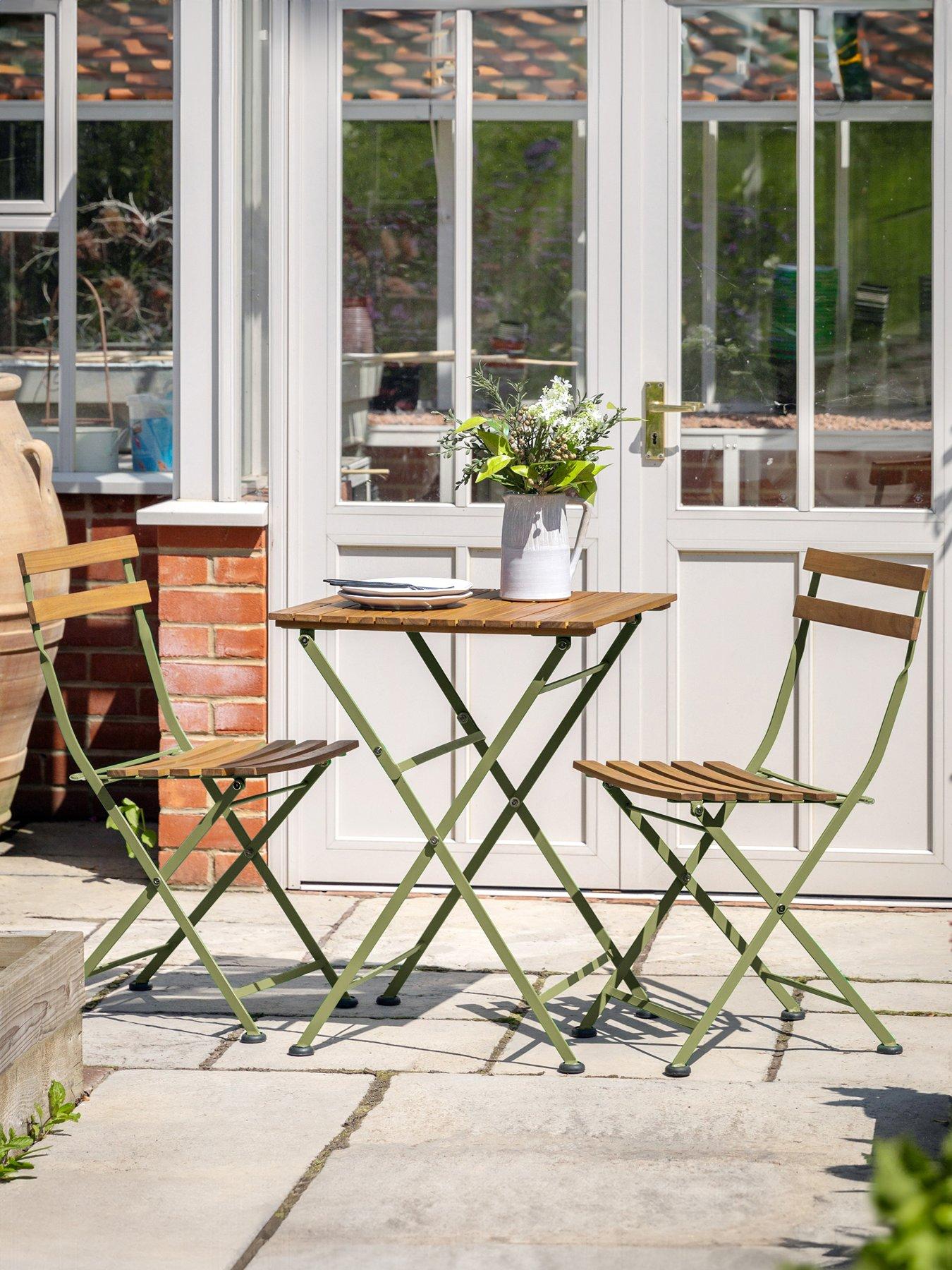 Product photograph of Gallery Ronda Bistro Set Cedar from very.co.uk