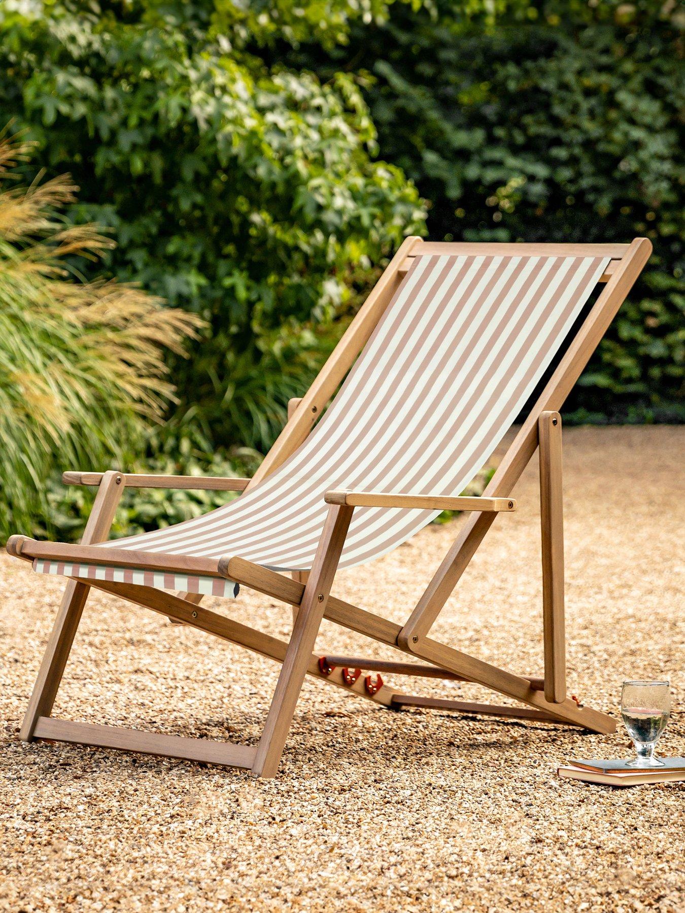 Gallery Direct Creta Deck Chair Clay Stripe