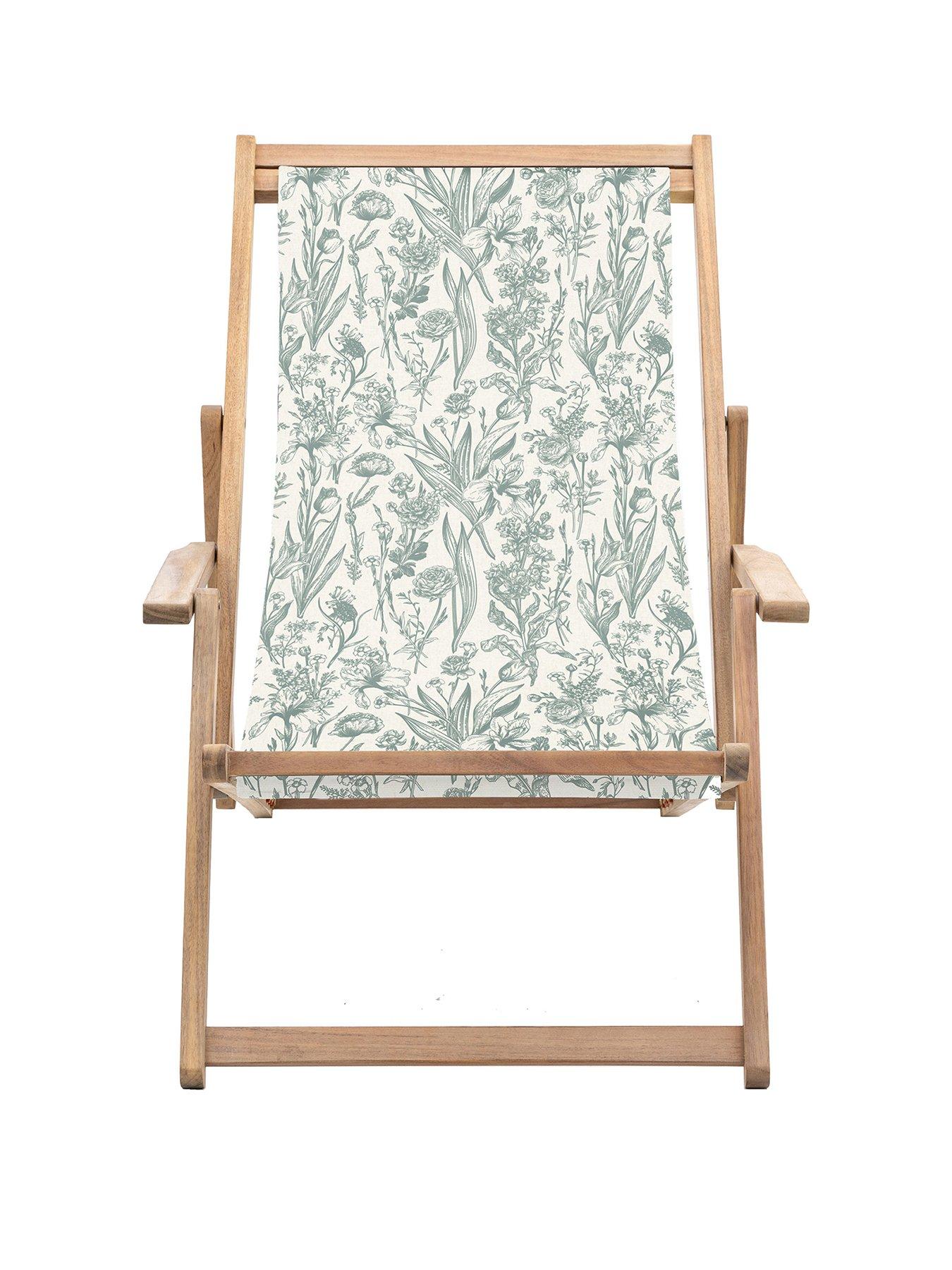 Image 2 of 5 of Gallery Direct Creta Deck Chair -&nbsp;Verde Flora