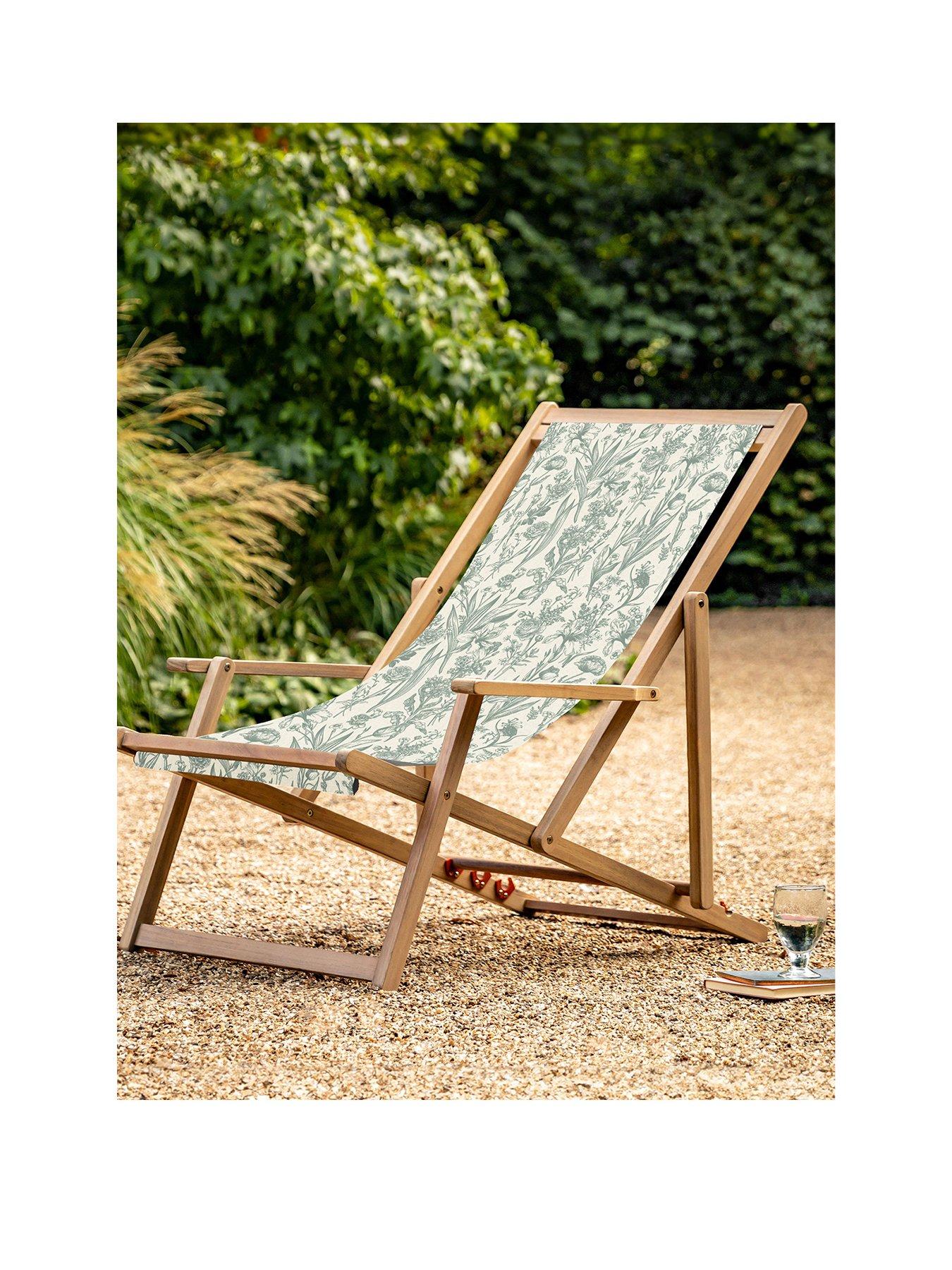 Image 3 of 5 of Gallery Direct Creta Deck Chair -&nbsp;Verde Flora