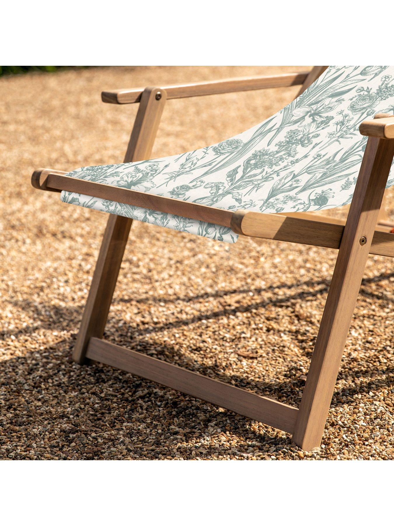 Image 4 of 5 of Gallery Direct Creta Deck Chair -&nbsp;Verde Flora